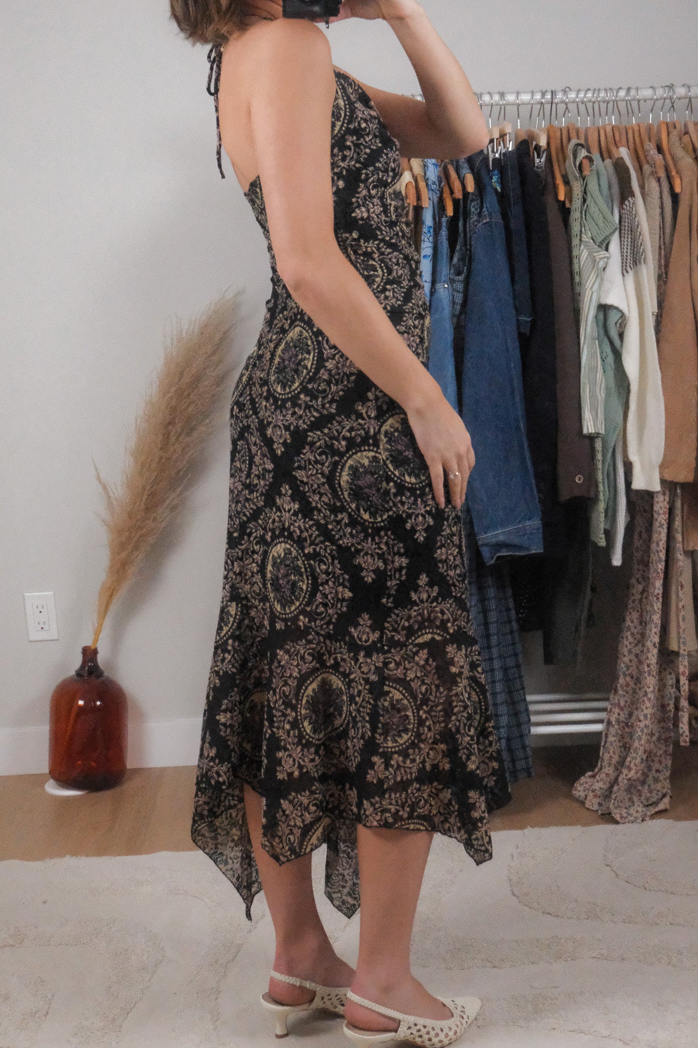Made in Canada x Vintage x Lace Pattern Midi Dress (6)