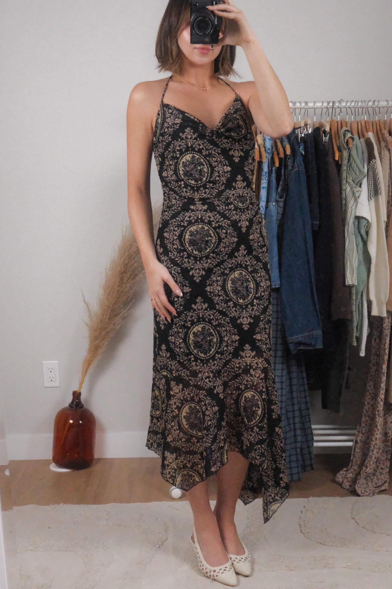 Made in Canada x Vintage x Lace Pattern Midi Dress (6)