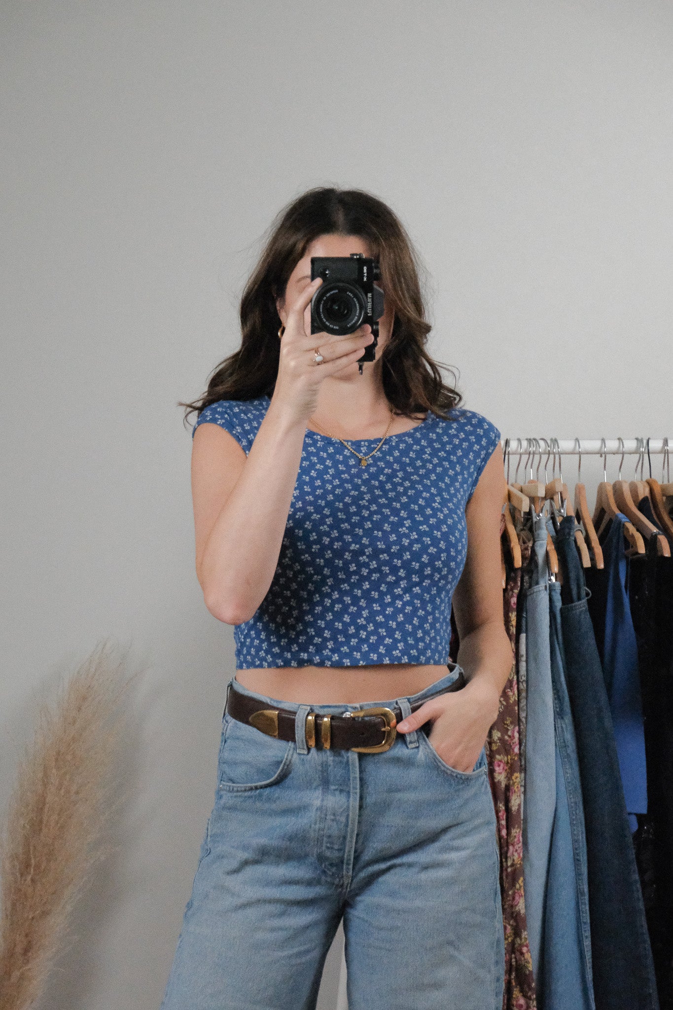 Vintage x Cotton Ralph Lauren Floral Cropped Top (XS)