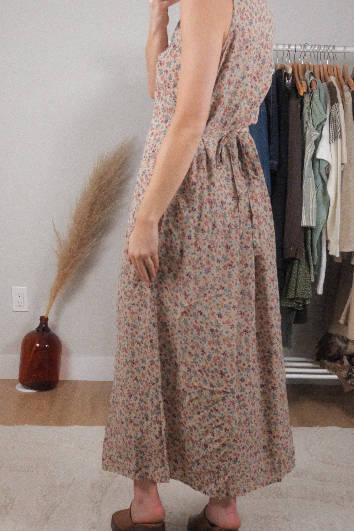 Vintage x Floral Maxi Dress (L/XL)