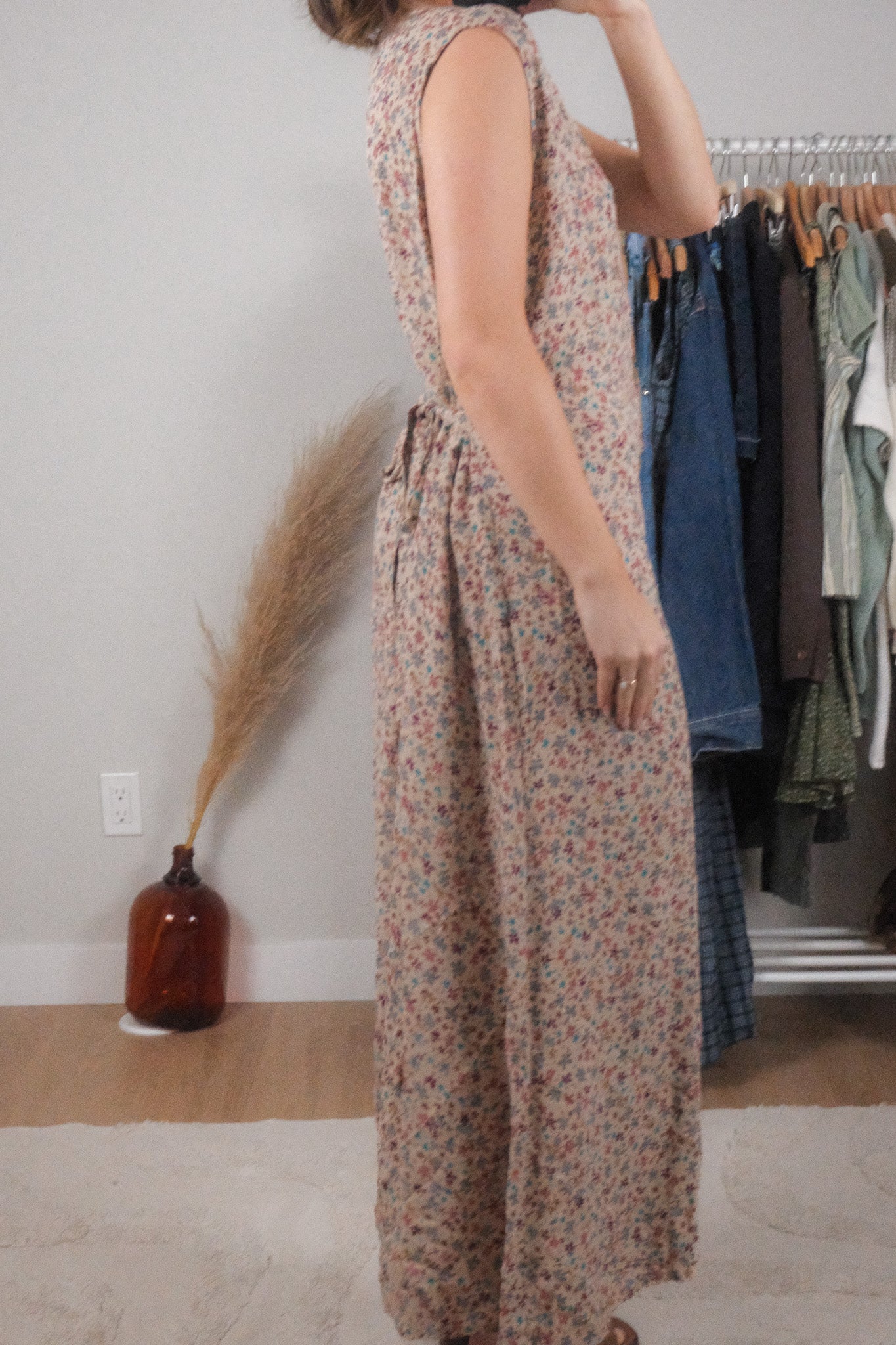 Vintage x Floral Maxi Dress (L/XL)