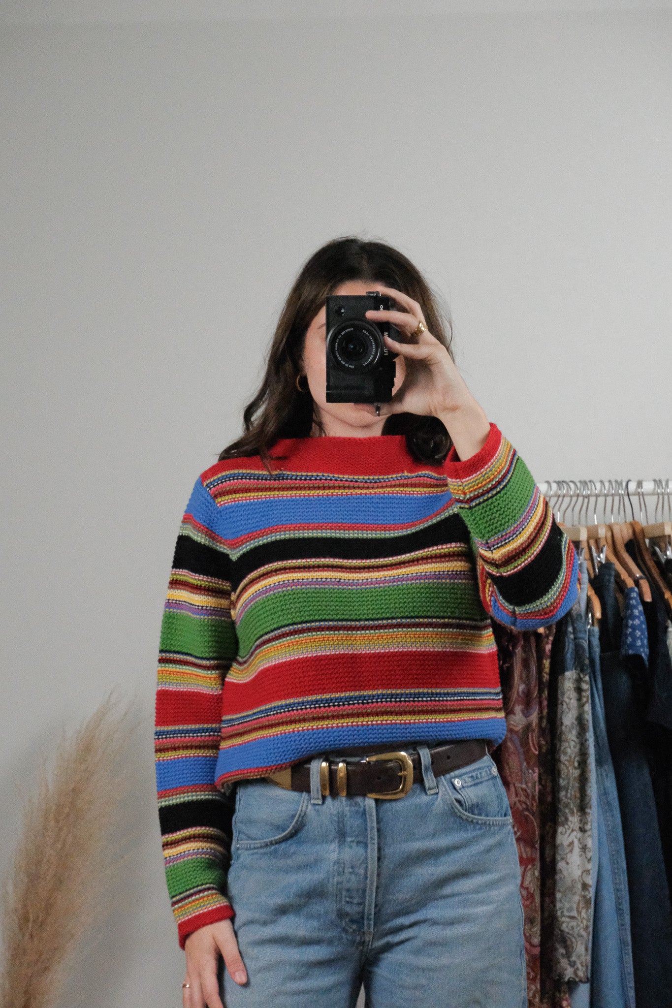 Vintage x Wool Blend Striped Sweater (S)