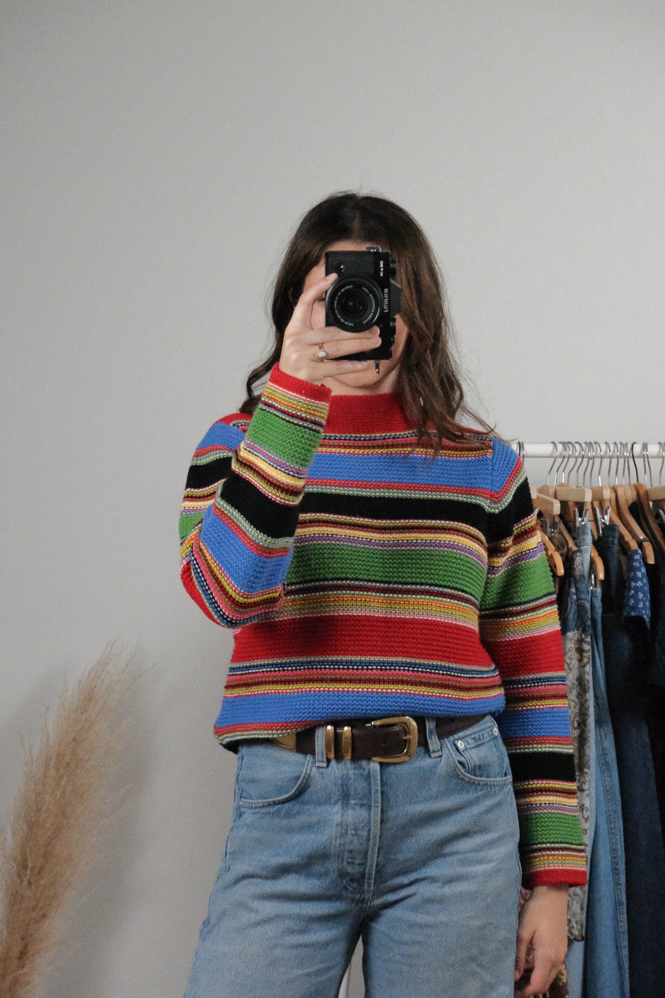 Vintage x Wool Blend Striped Sweater (S)