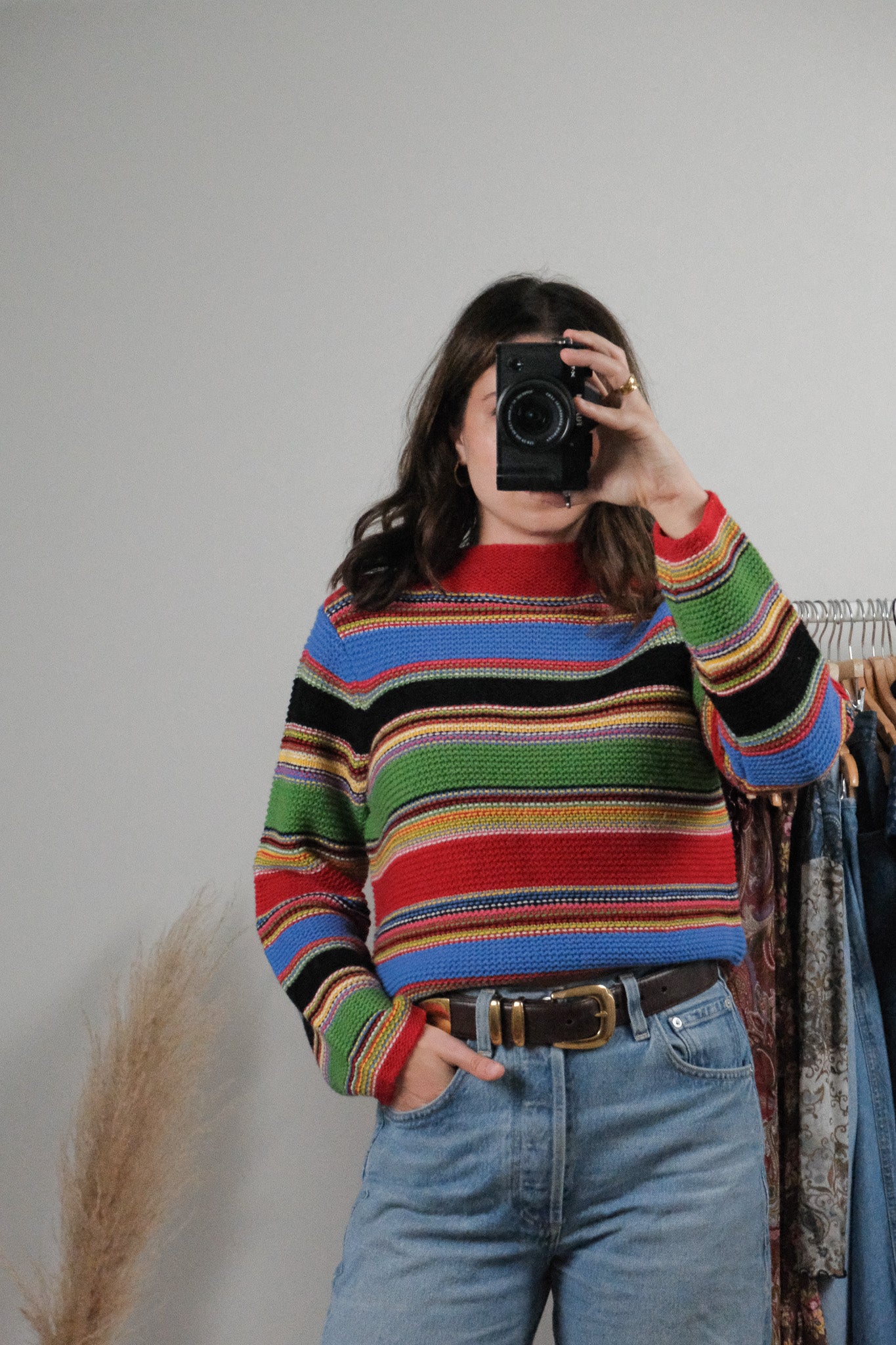 Vintage x Wool Blend Striped Sweater (S)