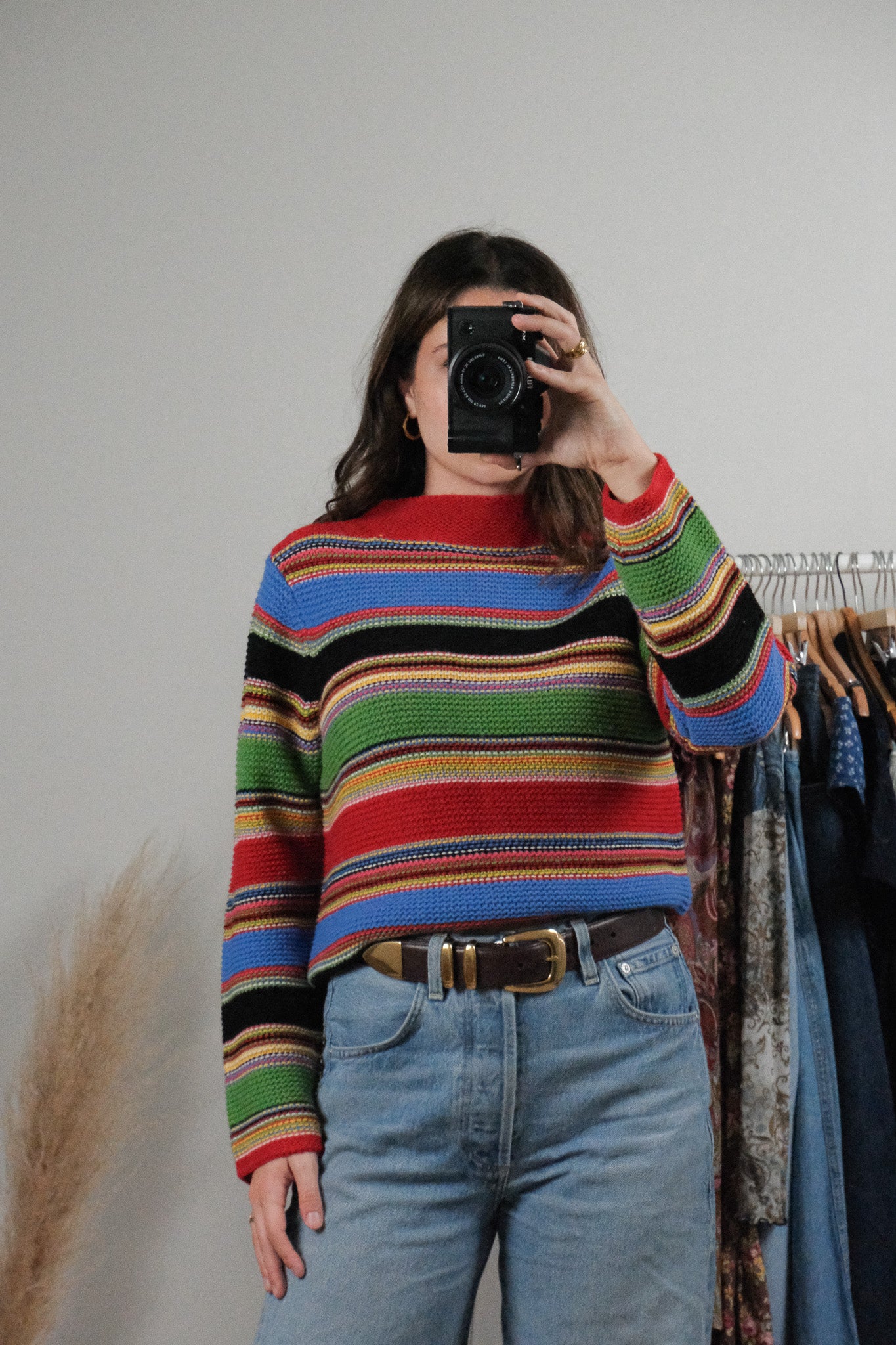 Vintage x Wool Blend Striped Sweater (S)