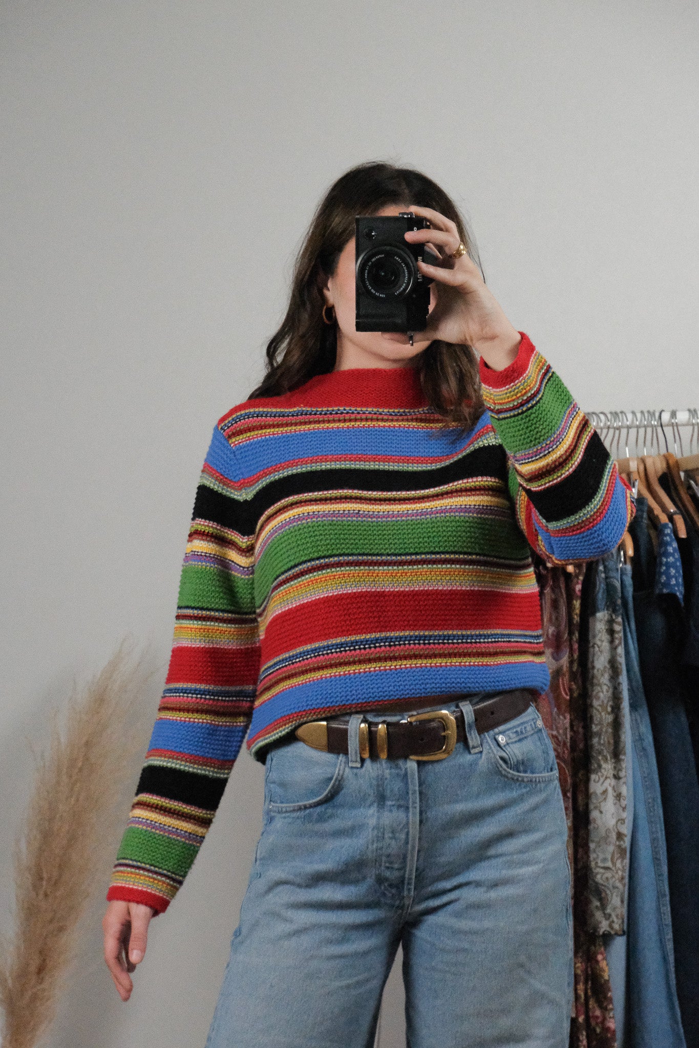 Vintage x Wool Blend Striped Sweater (S)