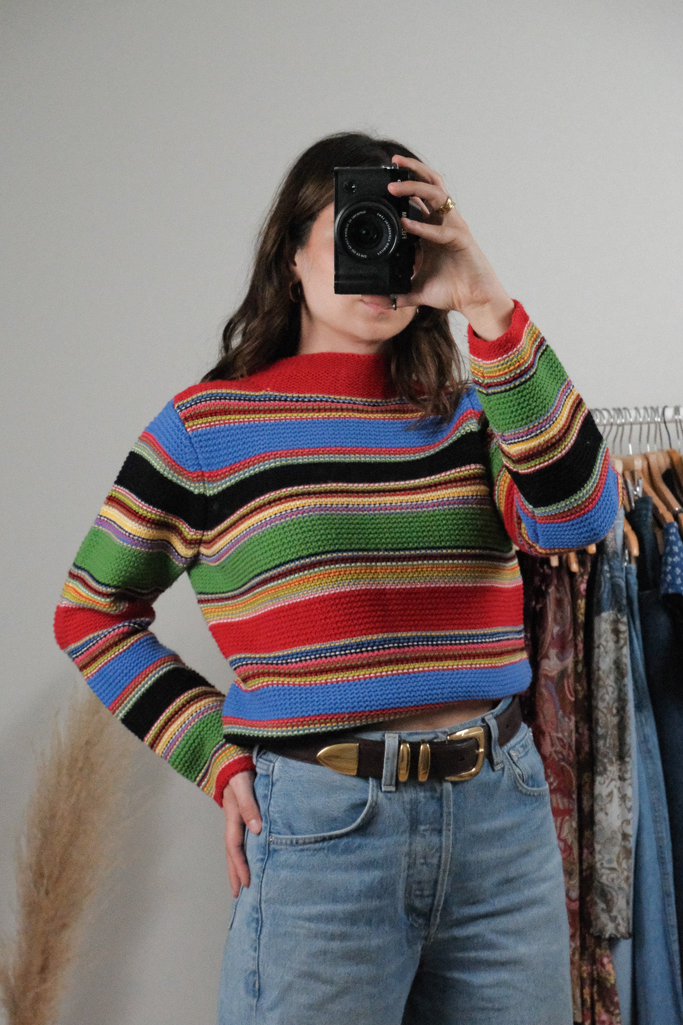 Vintage x Wool Blend Striped Sweater (S)