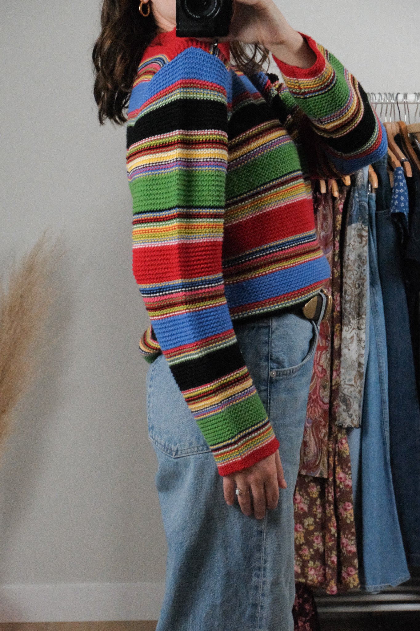Vintage x Wool Blend Striped Sweater (S)