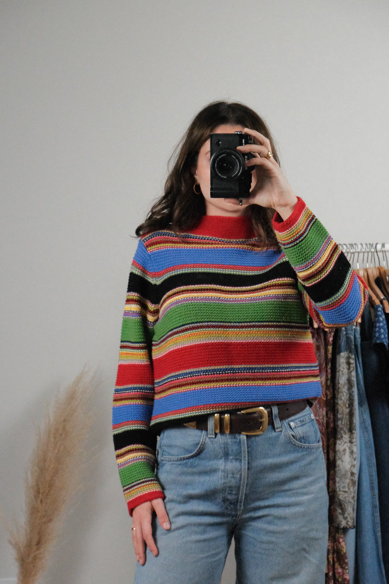 Vintage x Wool Blend Striped Sweater (S)