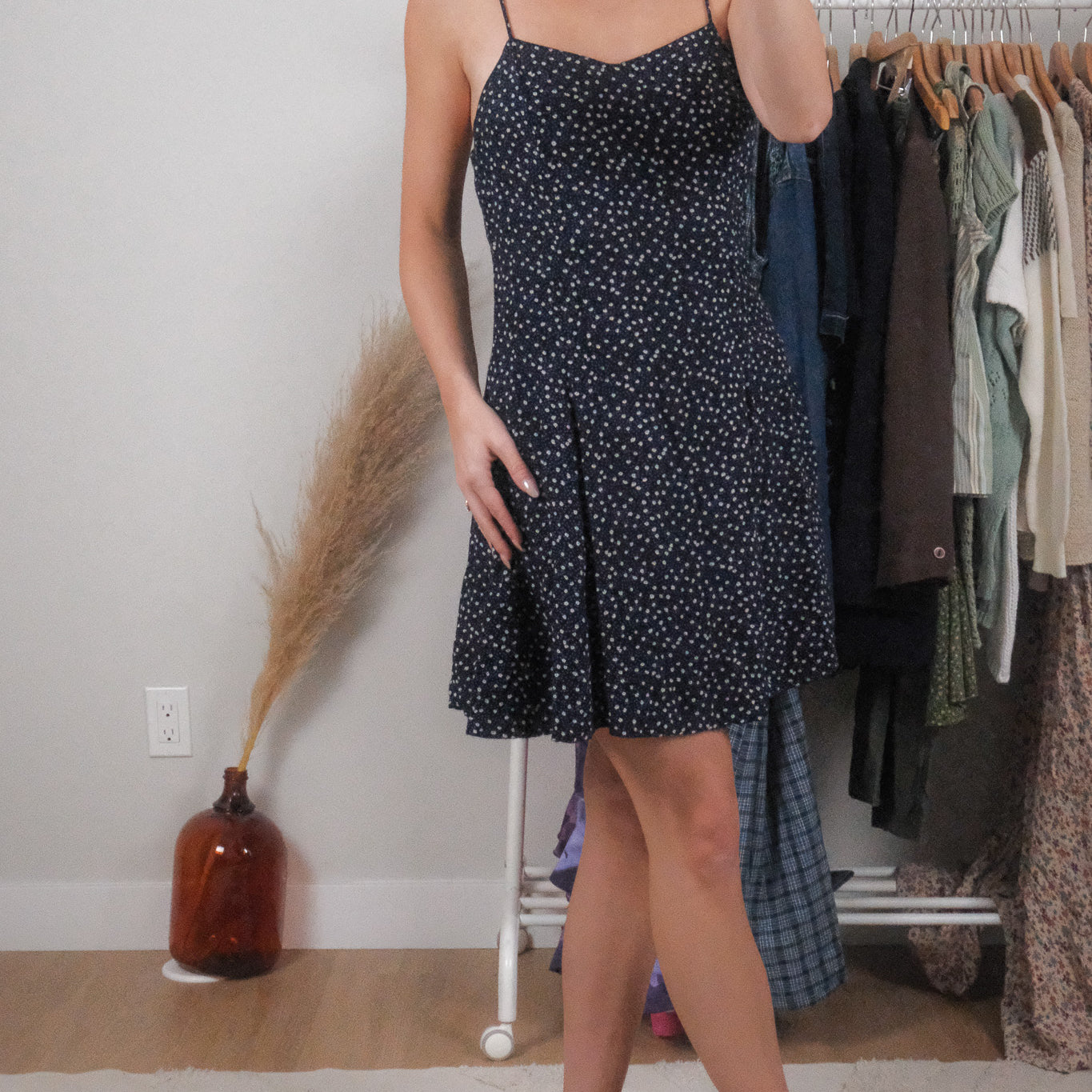 Vintage x Floral Midi Dress (M)