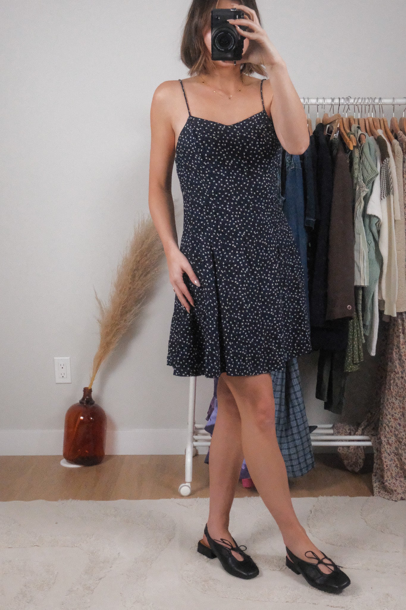 Vintage x Floral Midi Dress (M)