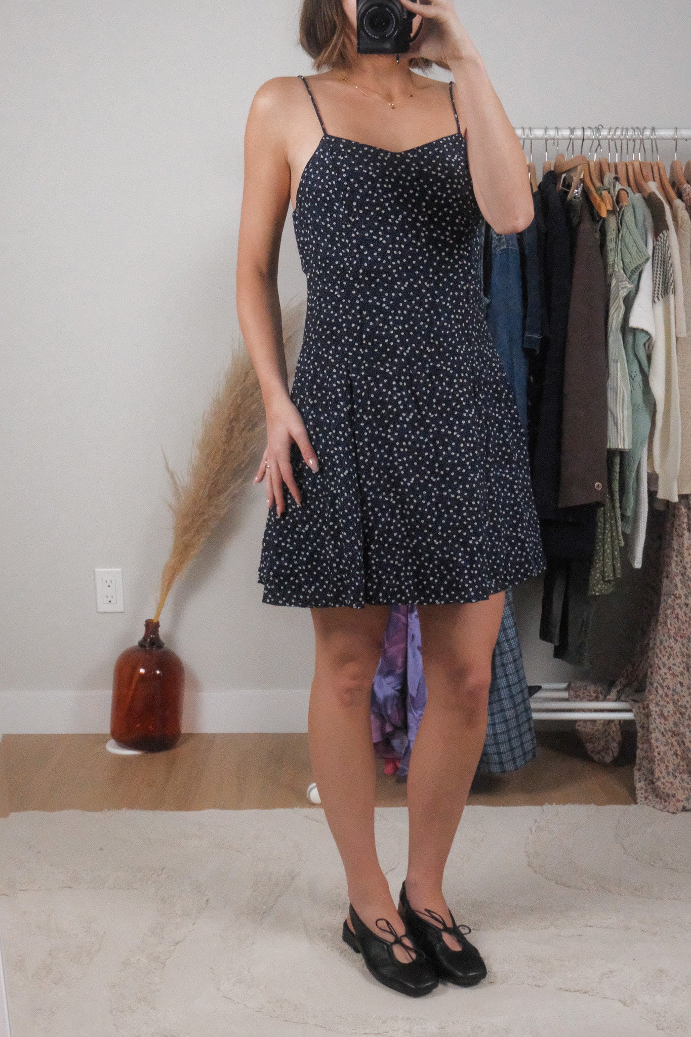 Vintage x Floral Midi Dress (M)