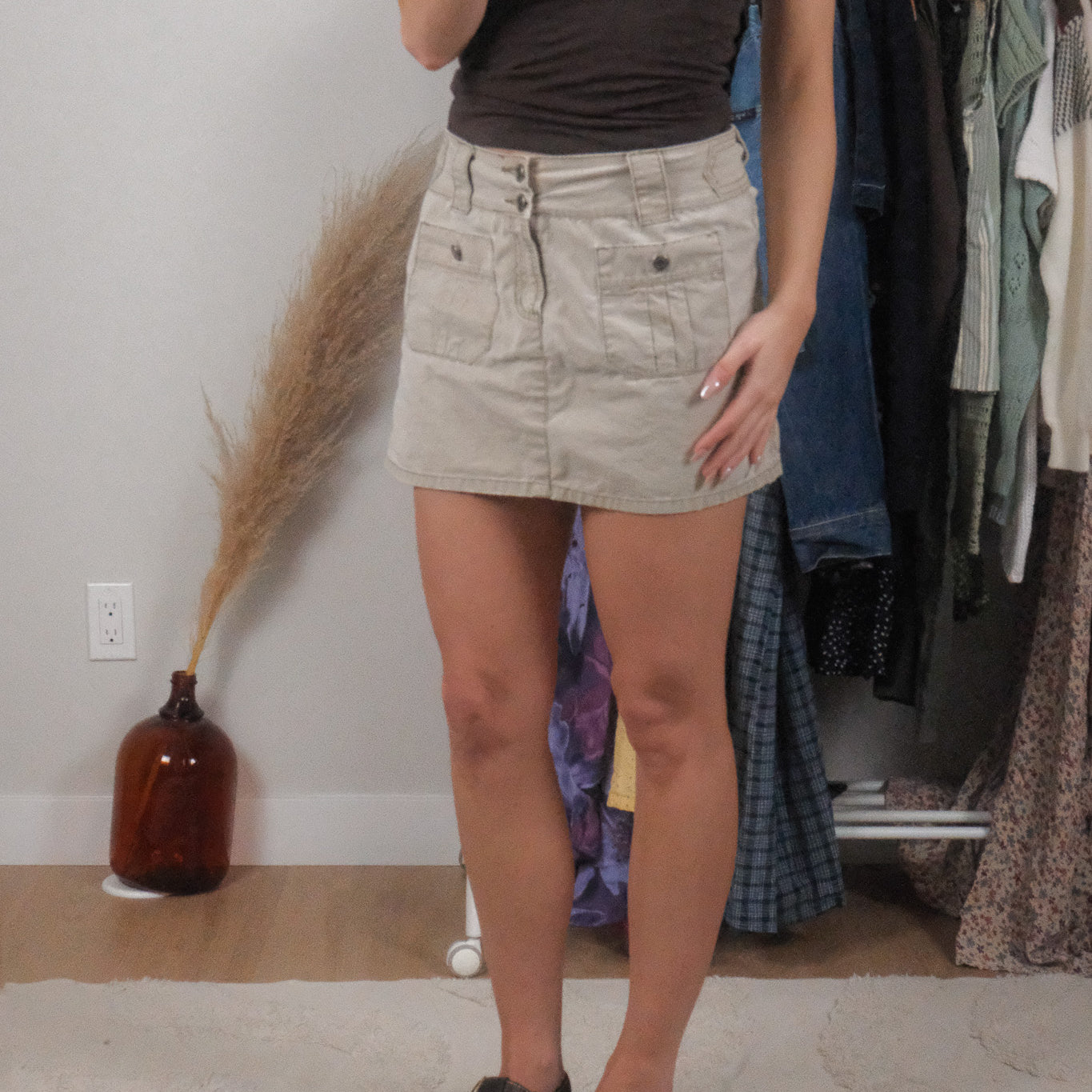 Vintage x Cotton Cargo Mini Skirt (10)