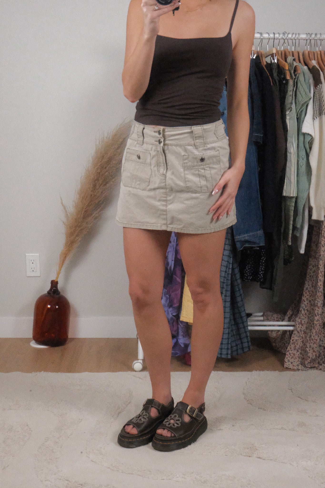 Vintage x Cotton Cargo Mini Skirt (10)