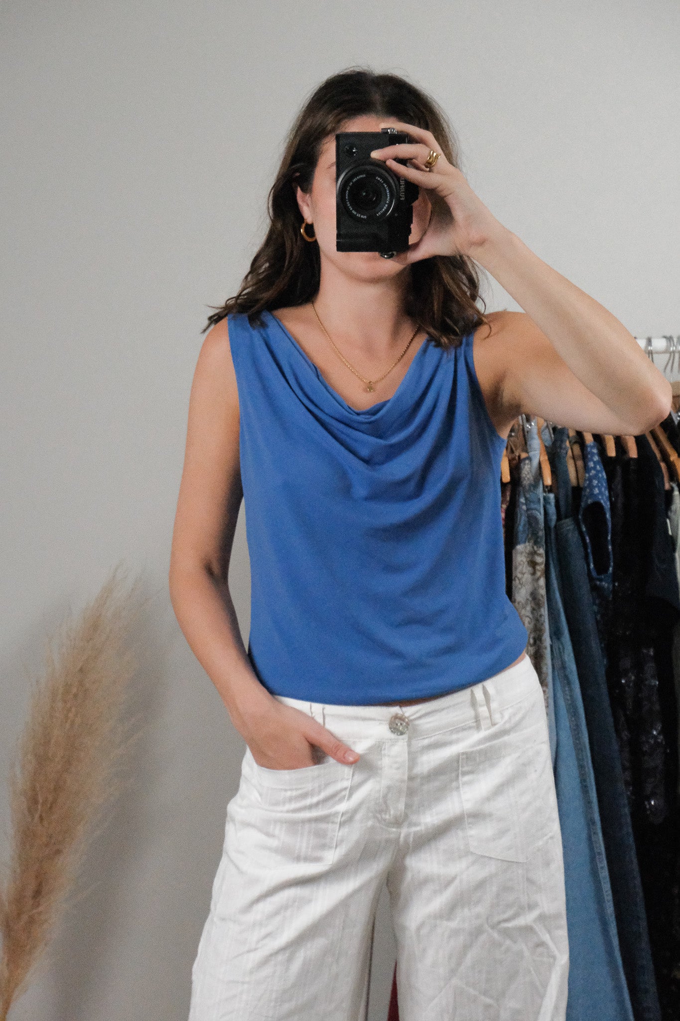 Vintage x Cowl Neck Tank (M)