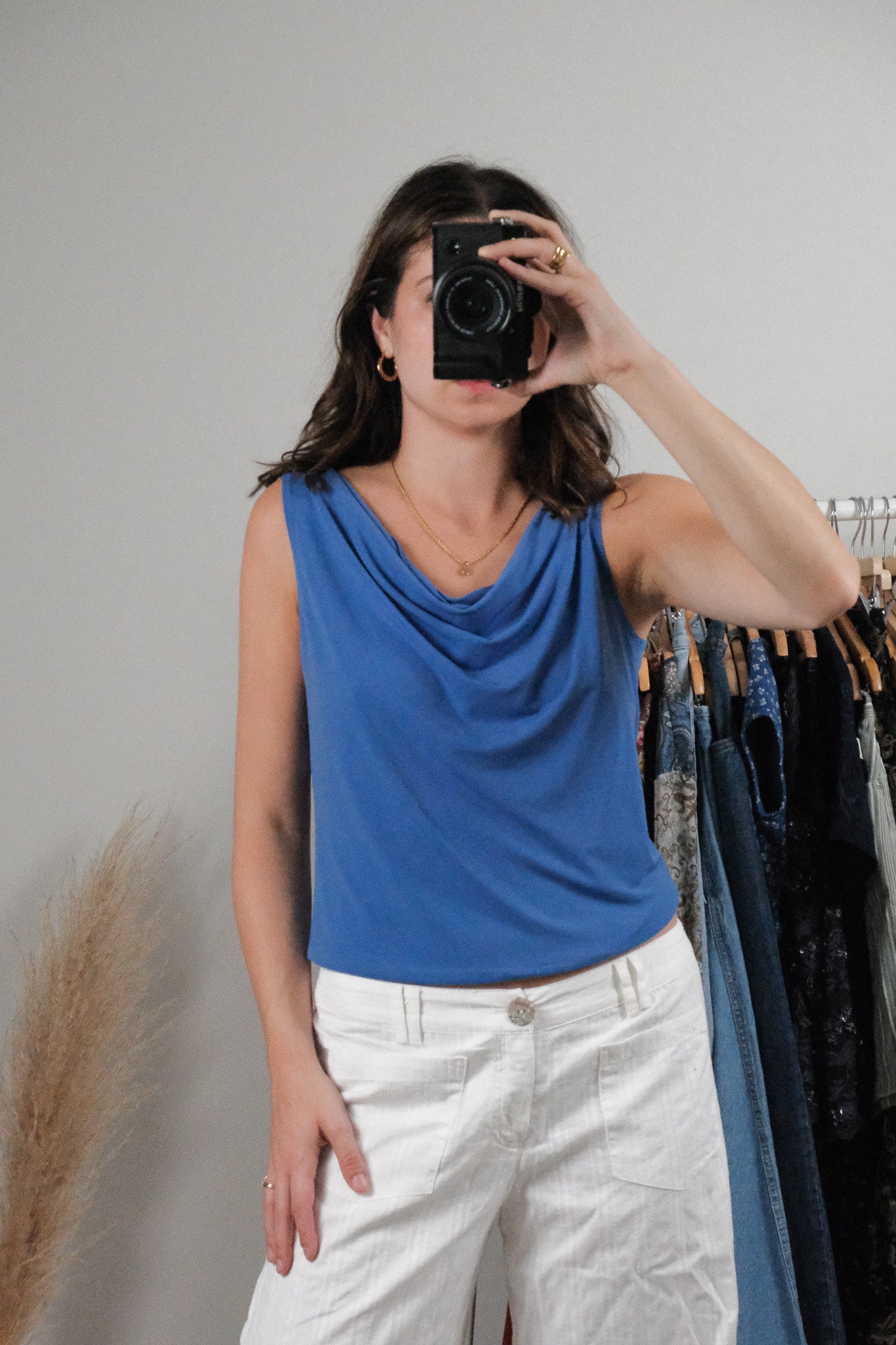 Vintage x Cowl Neck Tank (M)