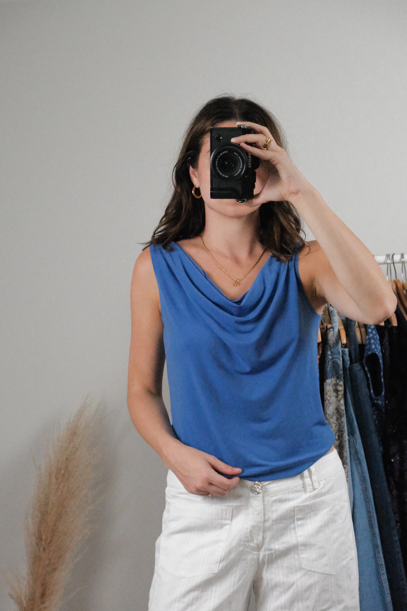 Vintage x Cowl Neck Tank (M)