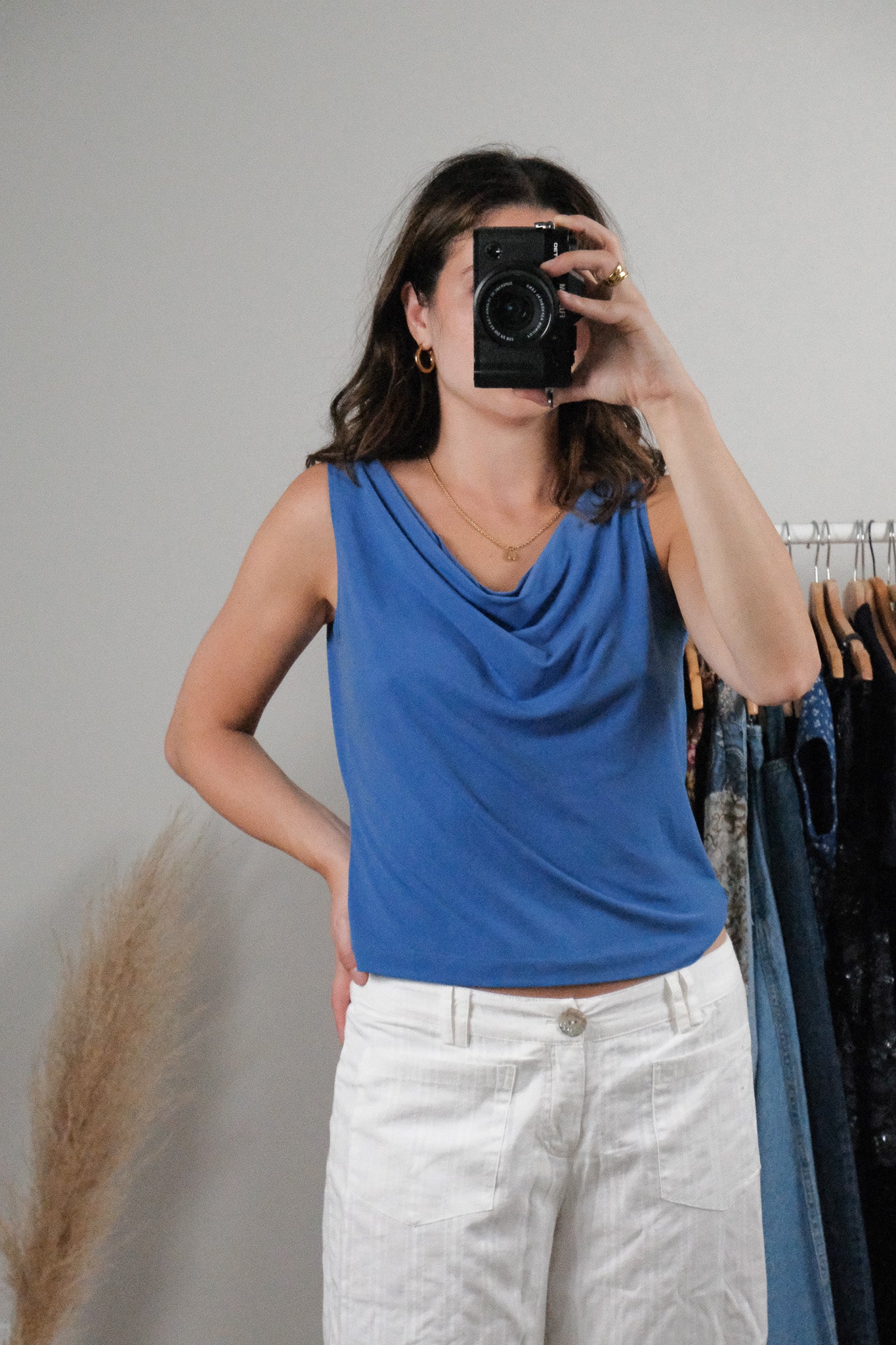 Vintage x Cowl Neck Tank (M)