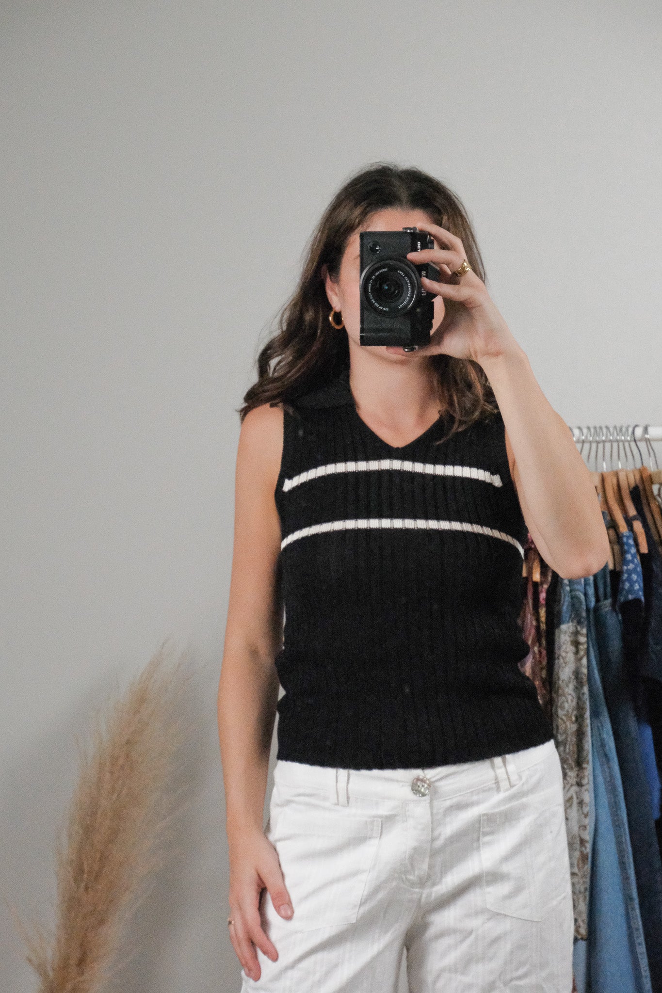 Vintage x Striped Collared Tank (S/M)