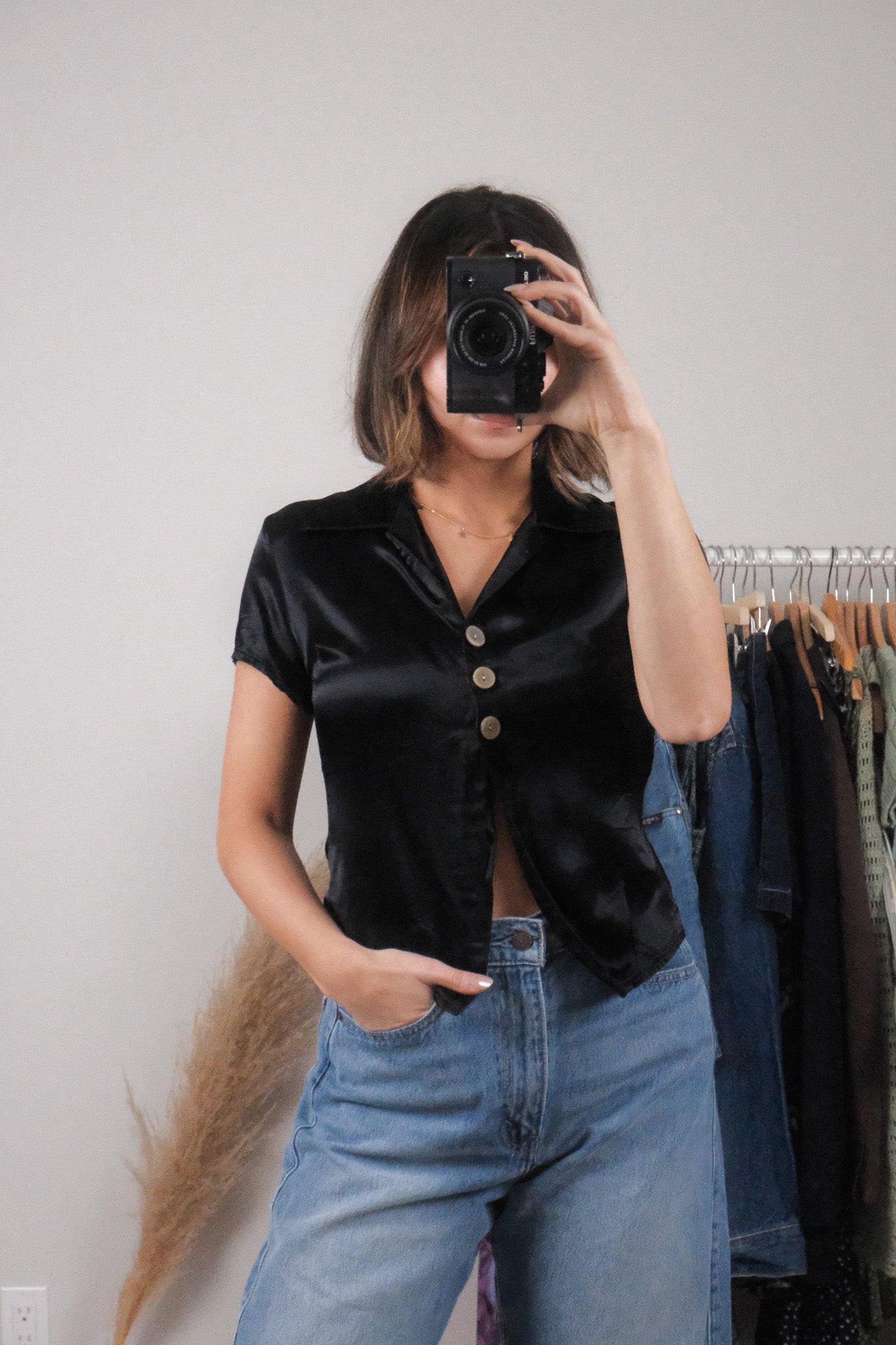 Made in Canada x Vintage x Satin Blouse (S/M)