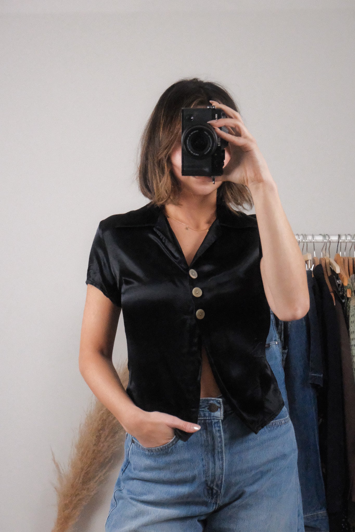 Made in Canada x Vintage x Satin Blouse (S/M)
