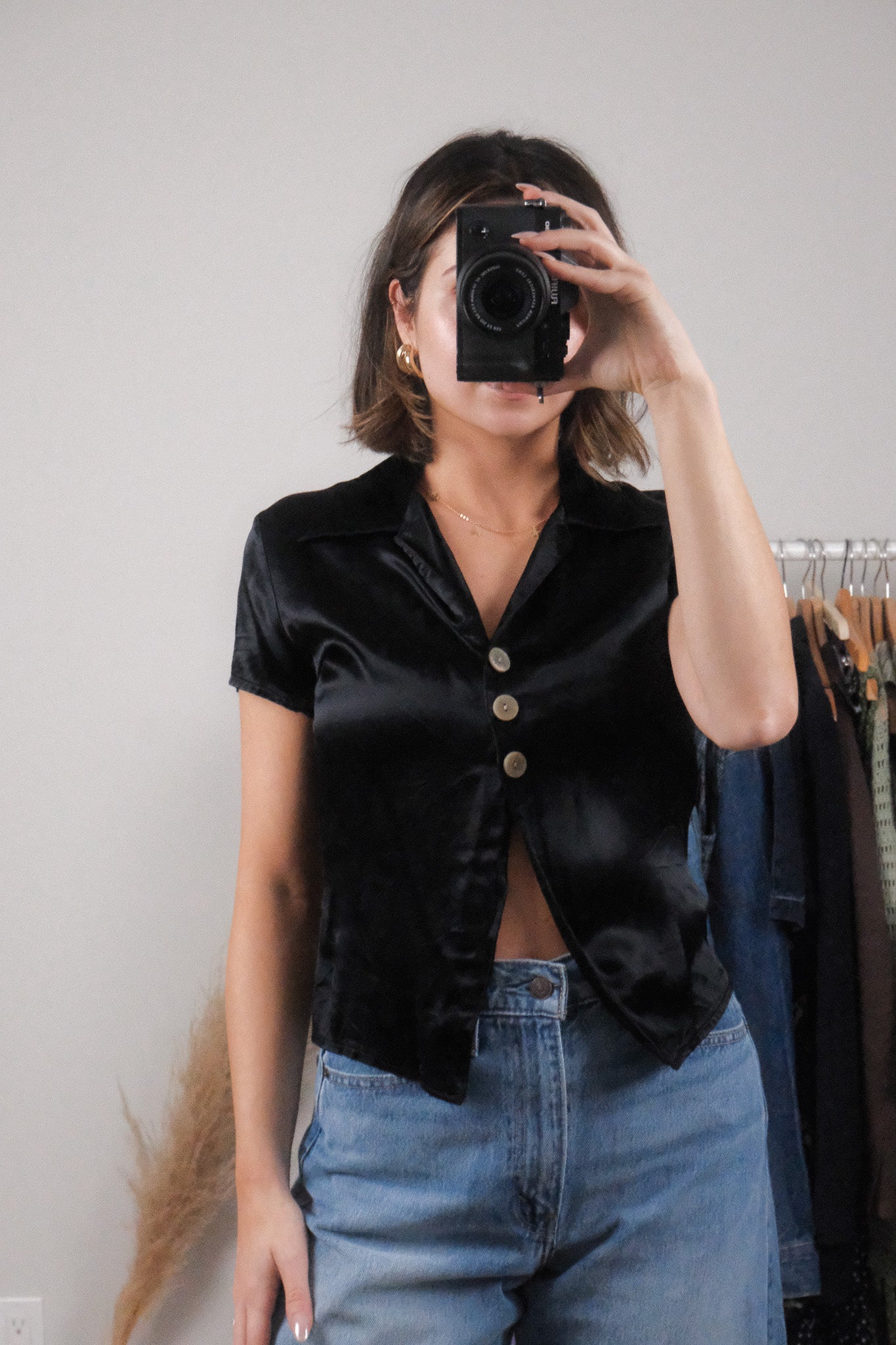 Made in Canada x Vintage x Satin Blouse (S/M)