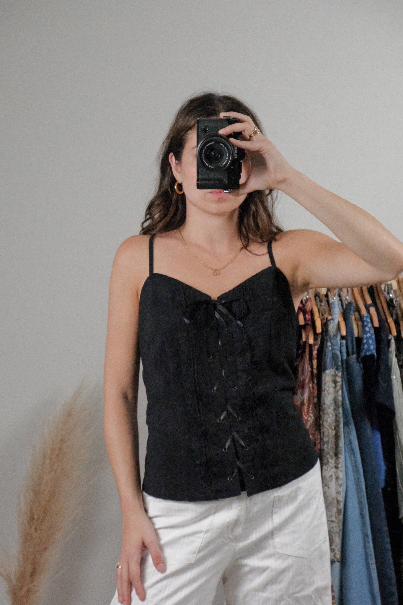 Vintage x Lace Corset Top (XL)