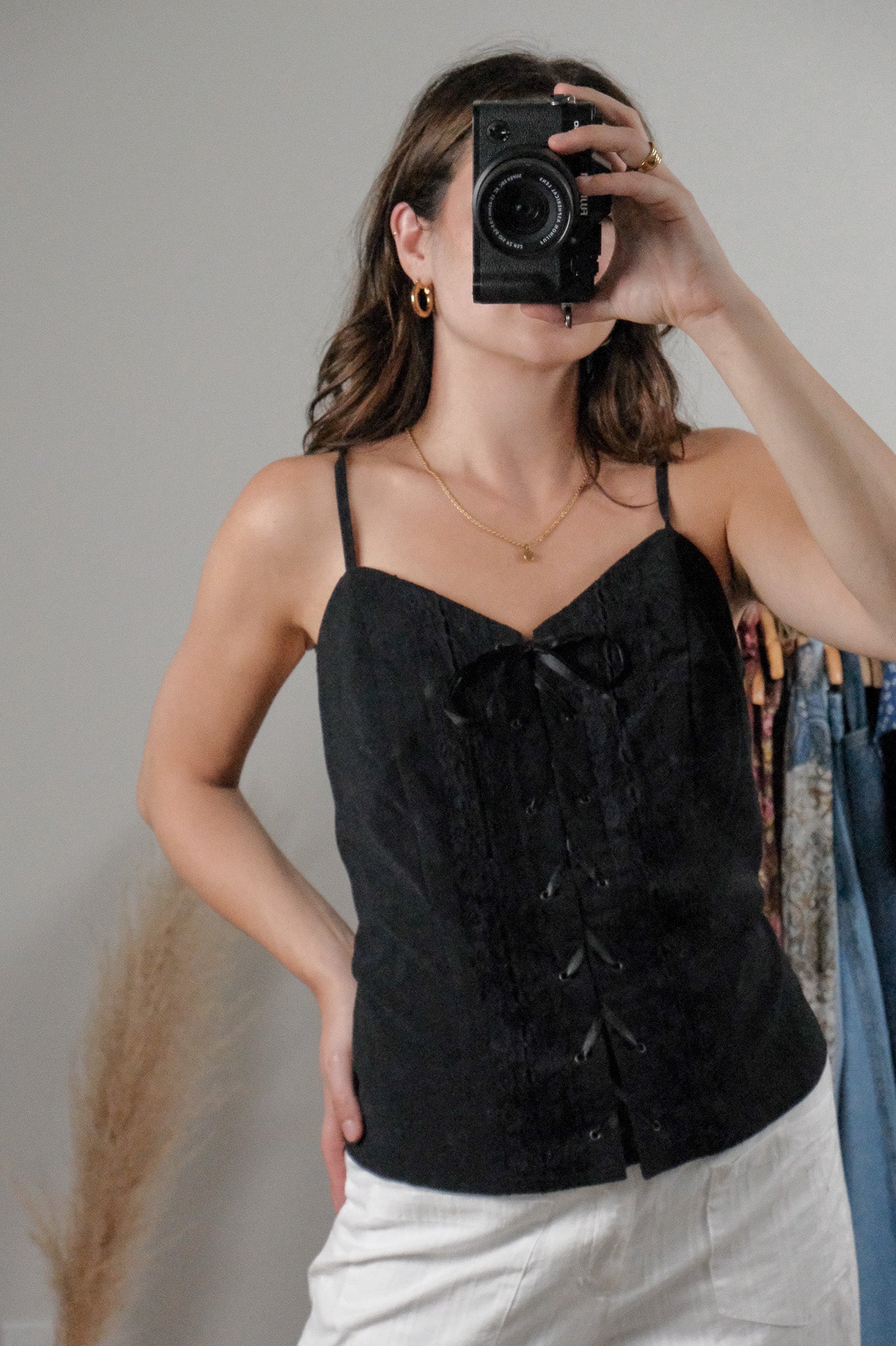Vintage x Lace Corset Top (XL)