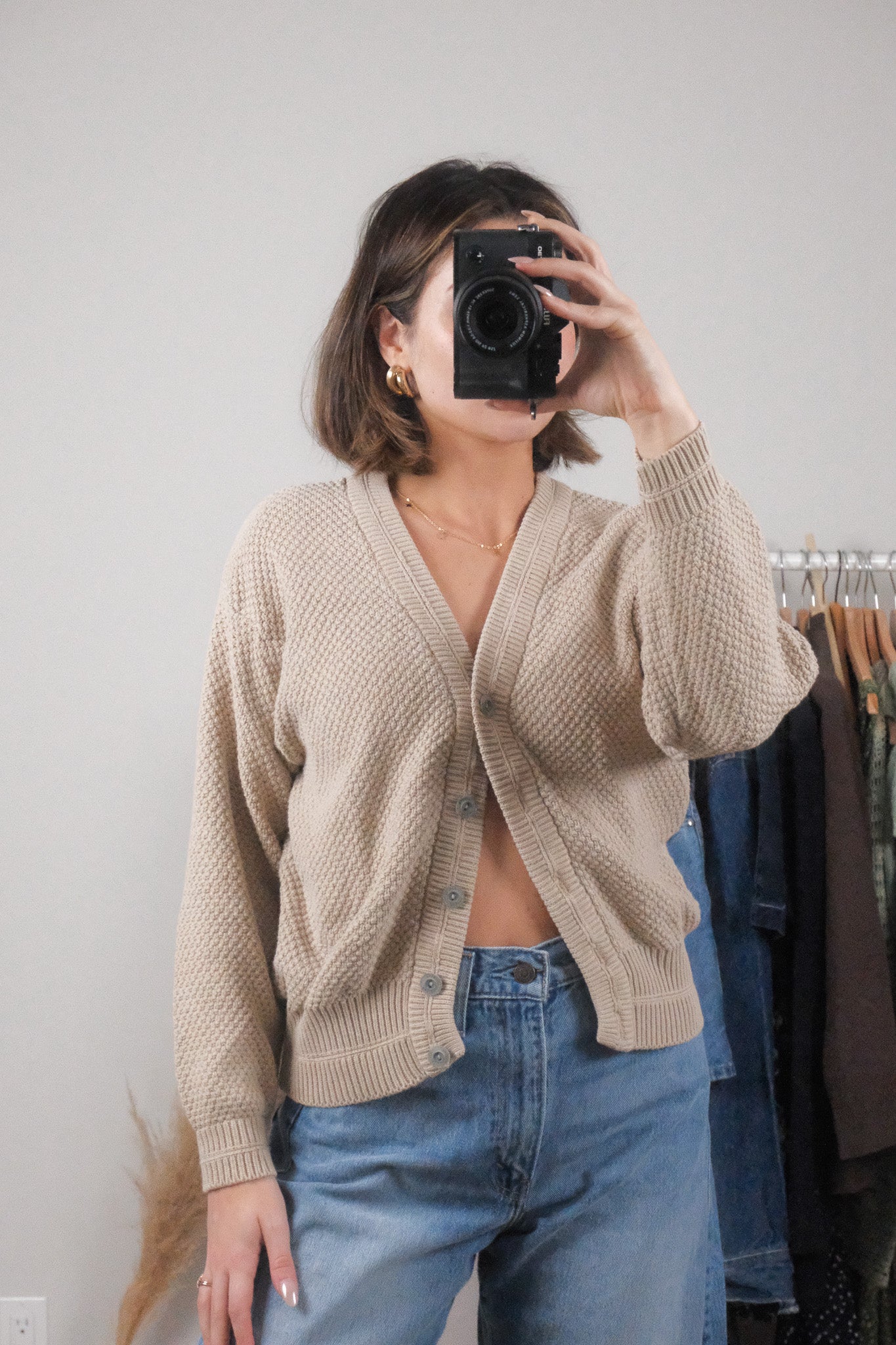 Vintage x Cotton Knit Cardigan (S/M)
