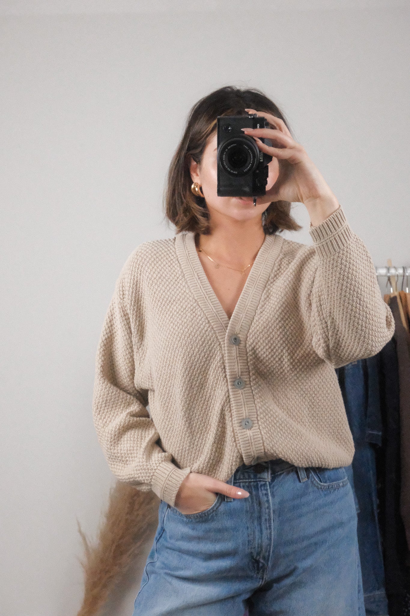 Vintage x Cotton Knit Cardigan (S/M)