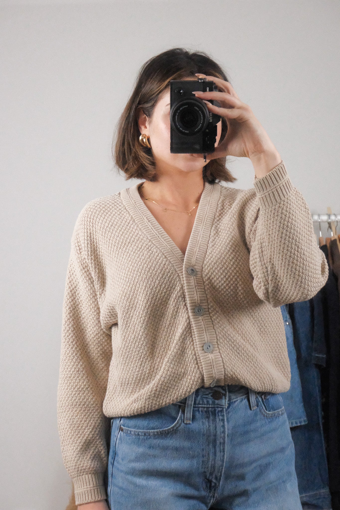 Vintage x Cotton Knit Cardigan (S/M)