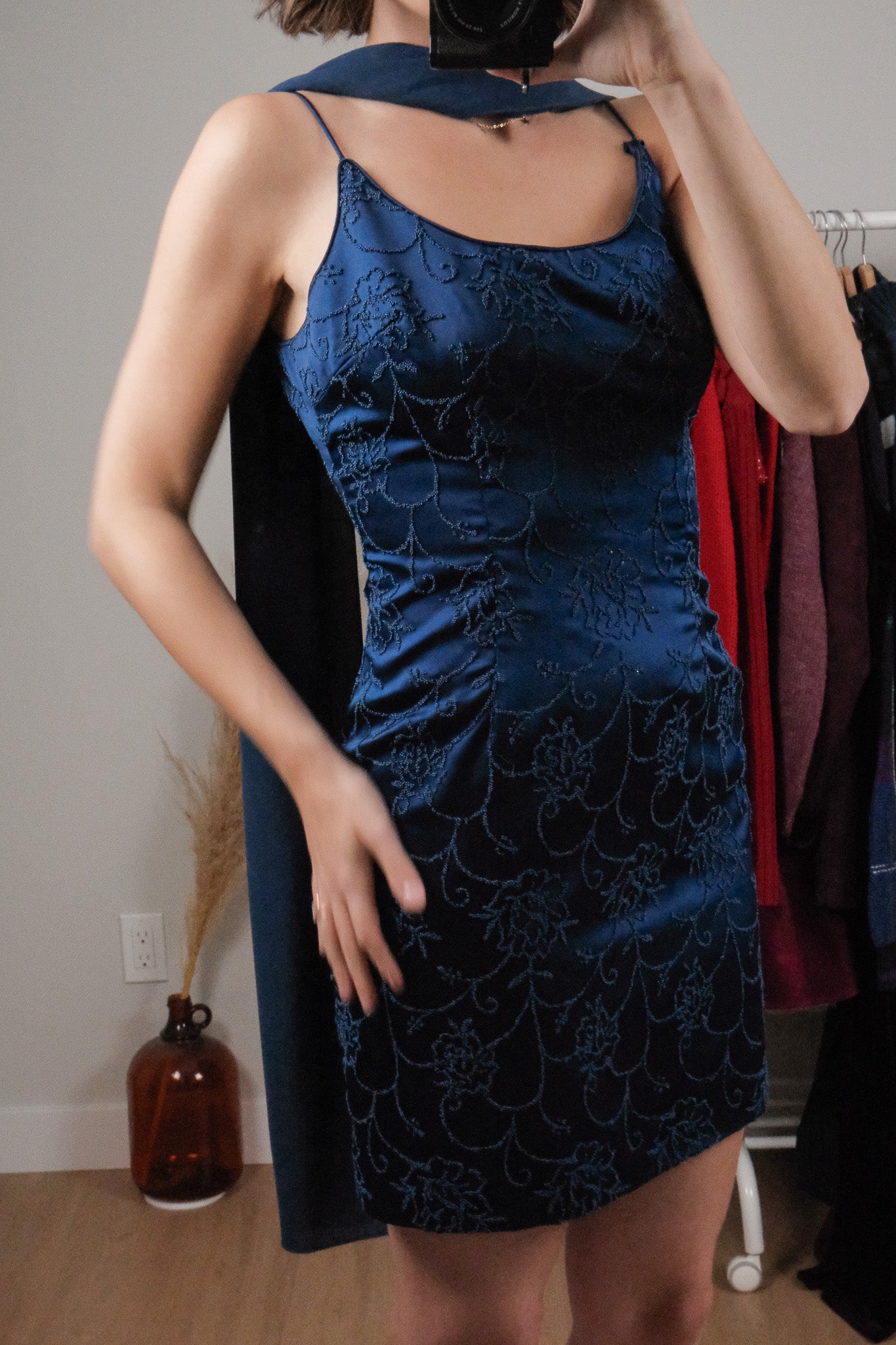 Made in USA x Vintage x Beaded Mini Dress Scarf (S)