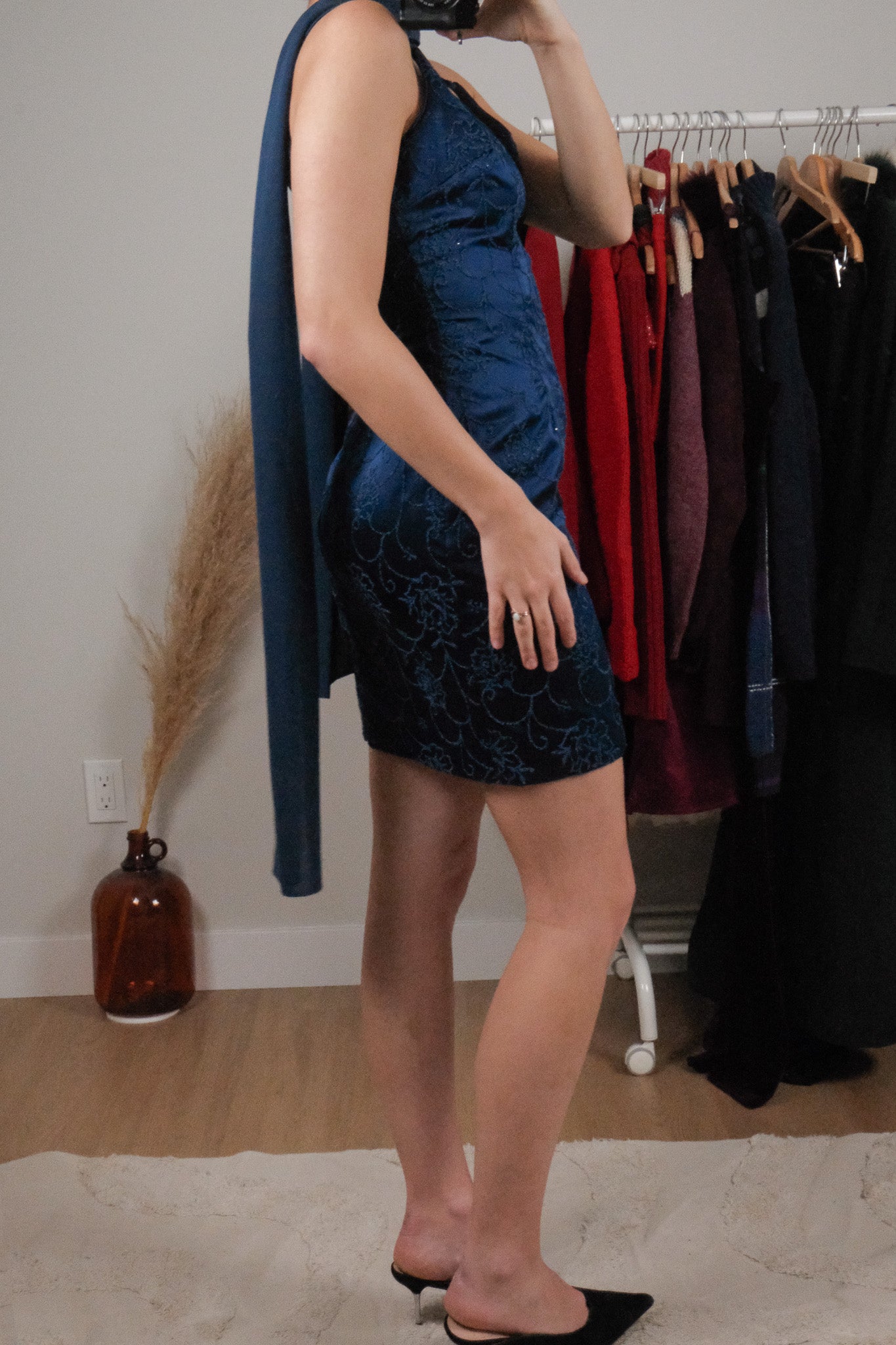 Made in USA x Vintage x Beaded Mini Dress Scarf (S)