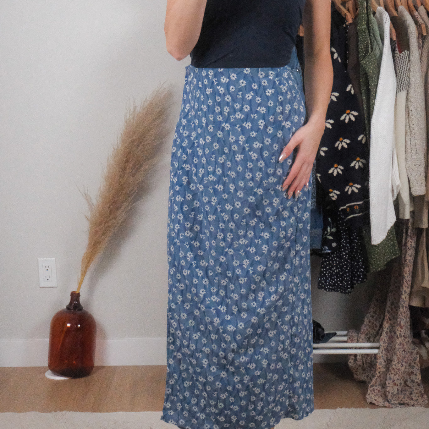 Made in Canada x Vintage x Floral Maxi Skirt (4/6)