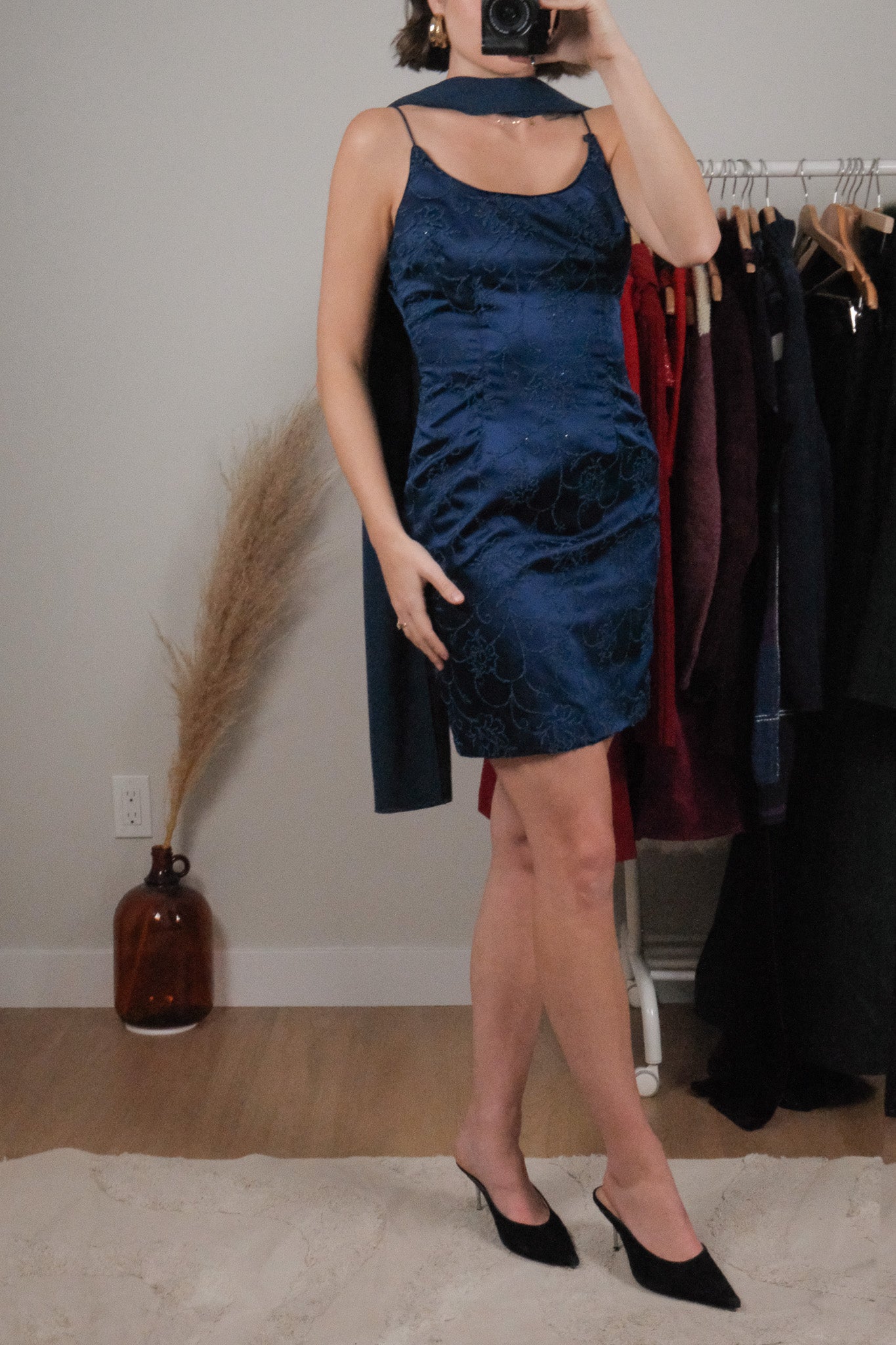 Made in USA x Vintage x Beaded Mini Dress Scarf (S)