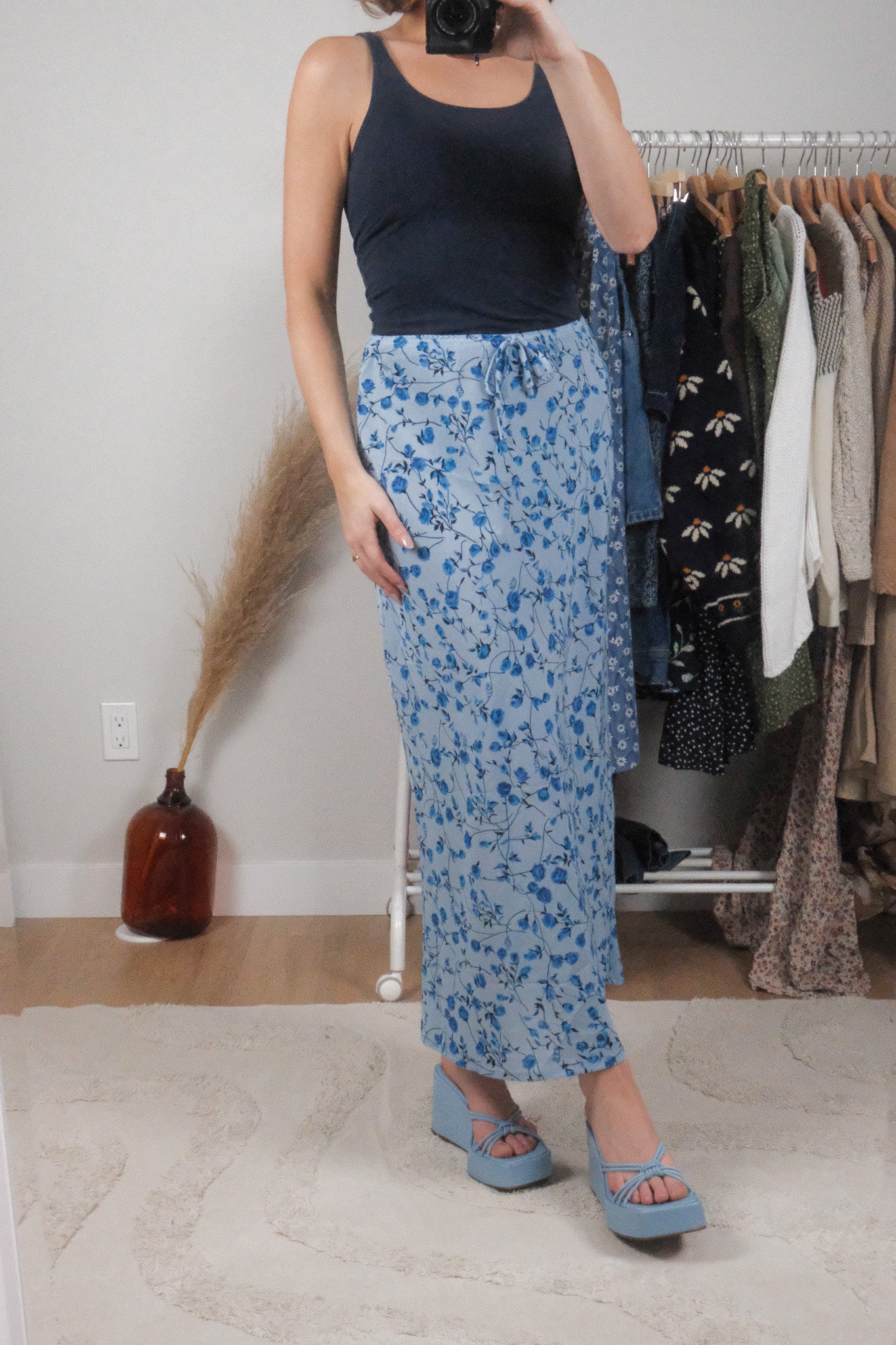 Made in Canada x Vintage x Floral Maxi Skirt (S)
