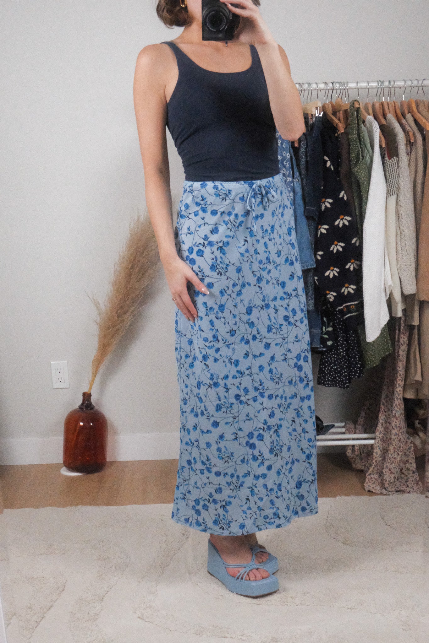 Made in Canada x Vintage x Floral Maxi Skirt (S)