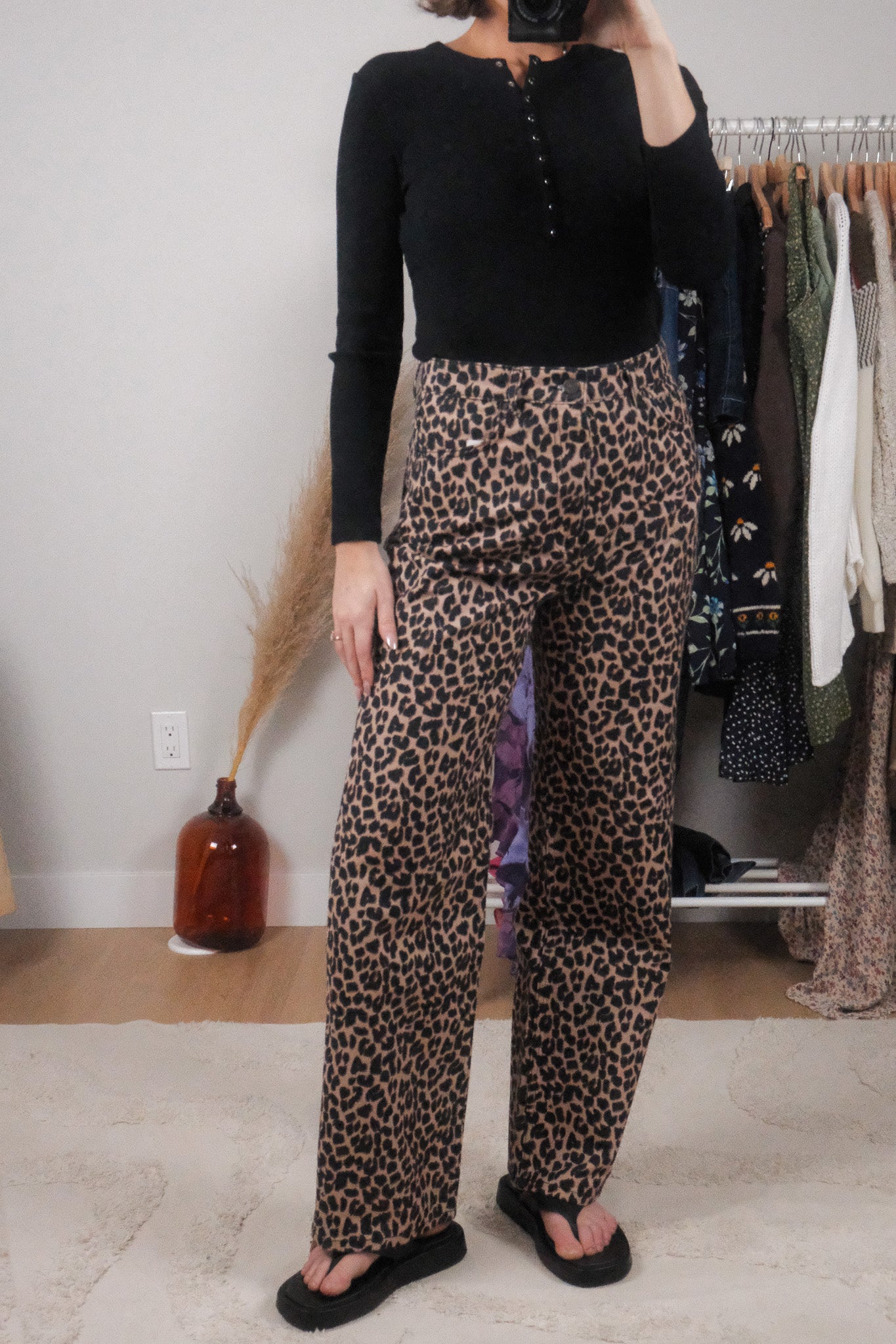 NWT x Reformation x Cotton Cheetah Pants (4)