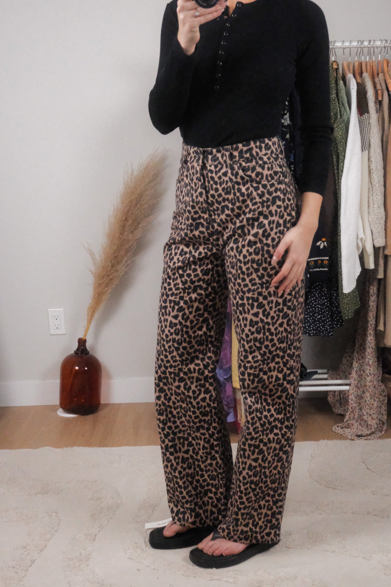 NWT x Reformation x Cotton Cheetah Pants (4)