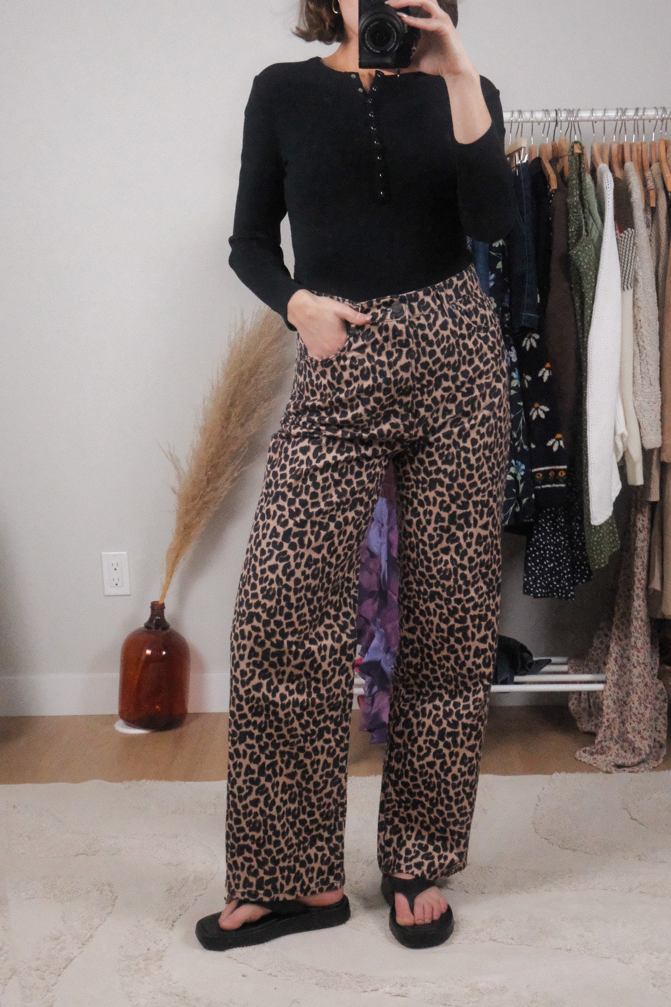 NWT x Reformation x Cotton Cheetah Pants (4)