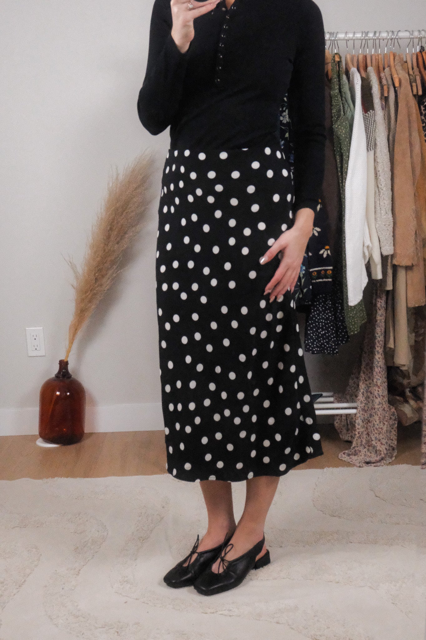 Modern x Polkadot Maxi Skirt (6)