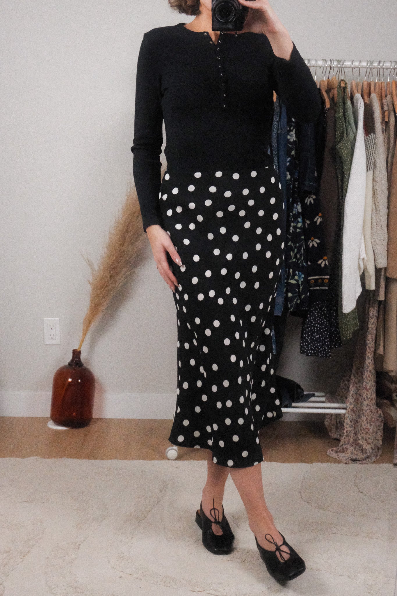 Modern x Polkadot Maxi Skirt (6)