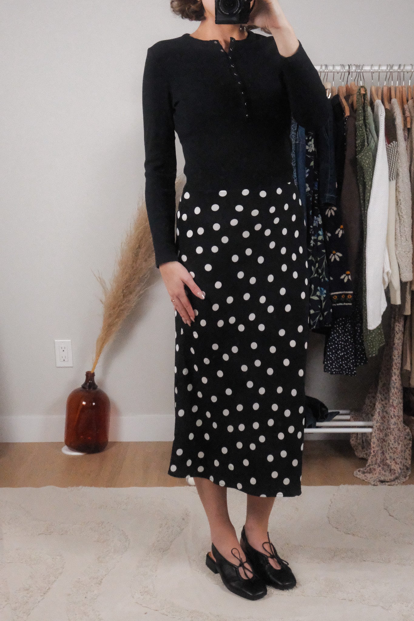 Modern x Polkadot Maxi Skirt (6)
