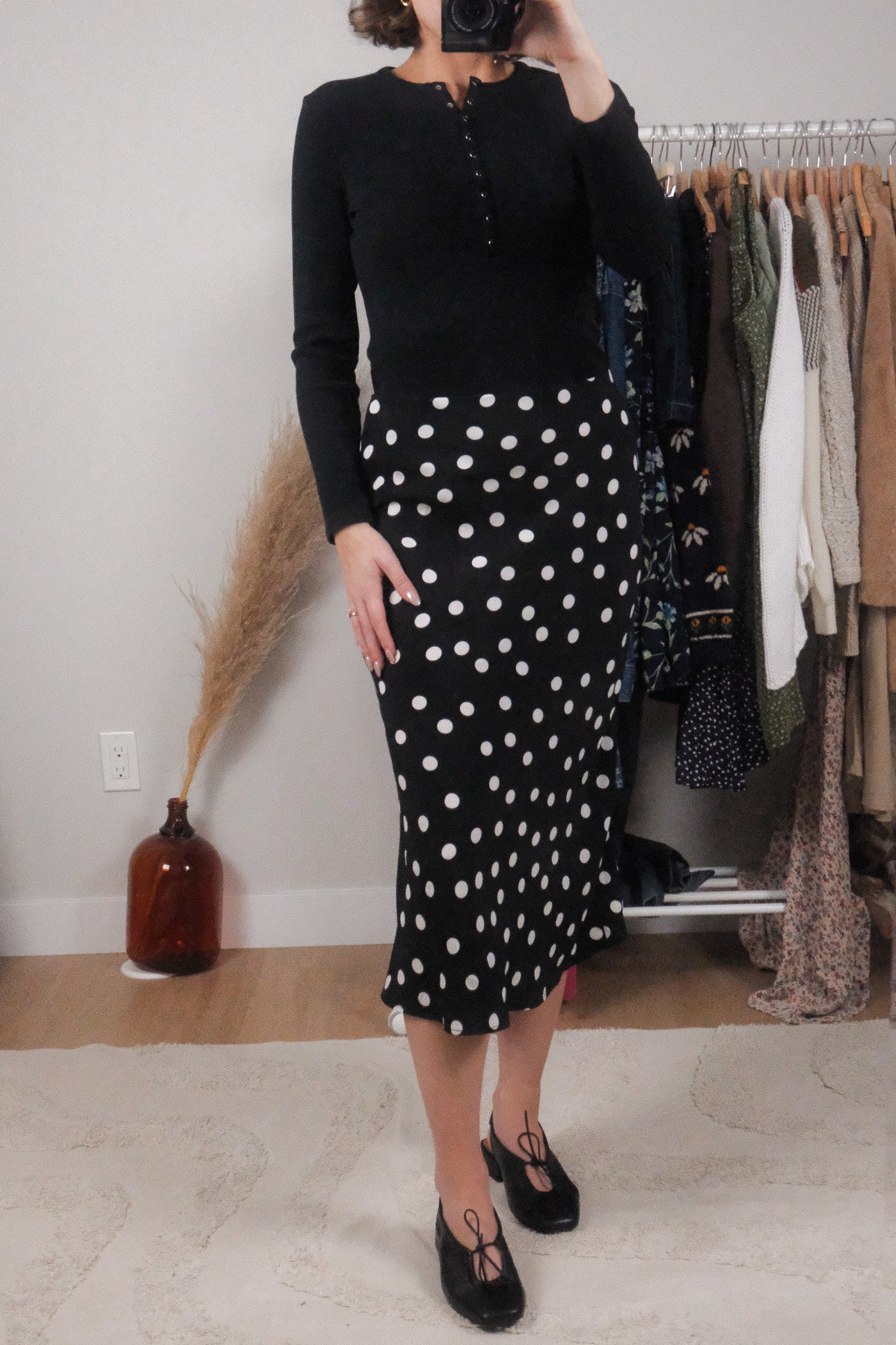 Modern x Polkadot Maxi Skirt (6)