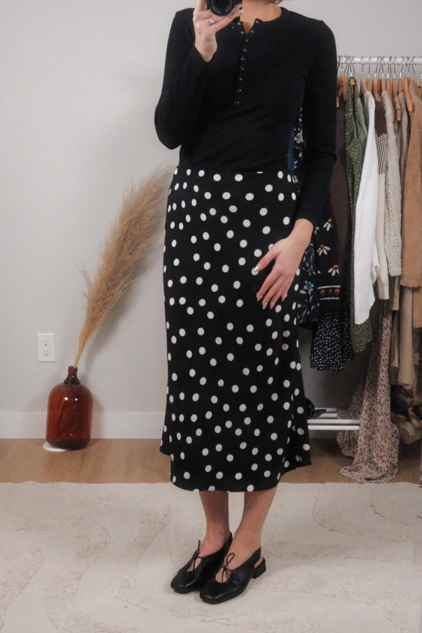 Modern x Polkadot Maxi Skirt (6)