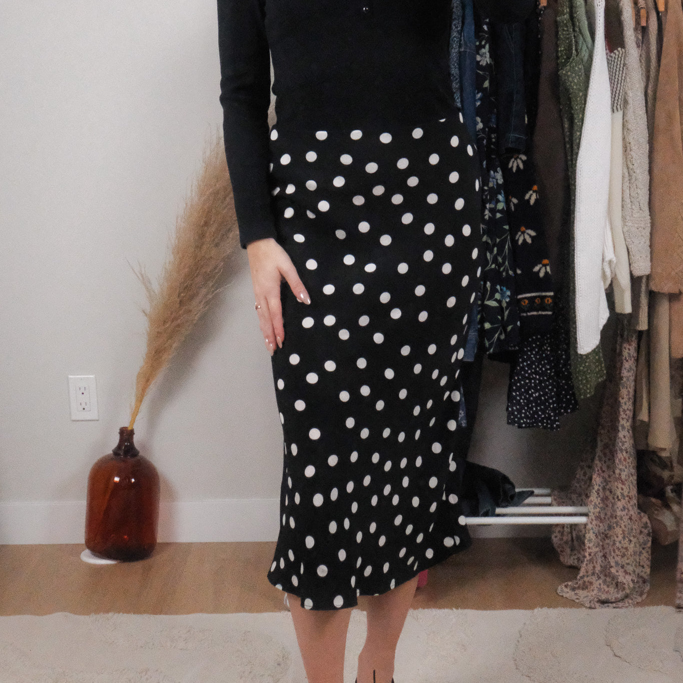 Modern x Polkadot Maxi Skirt (6)
