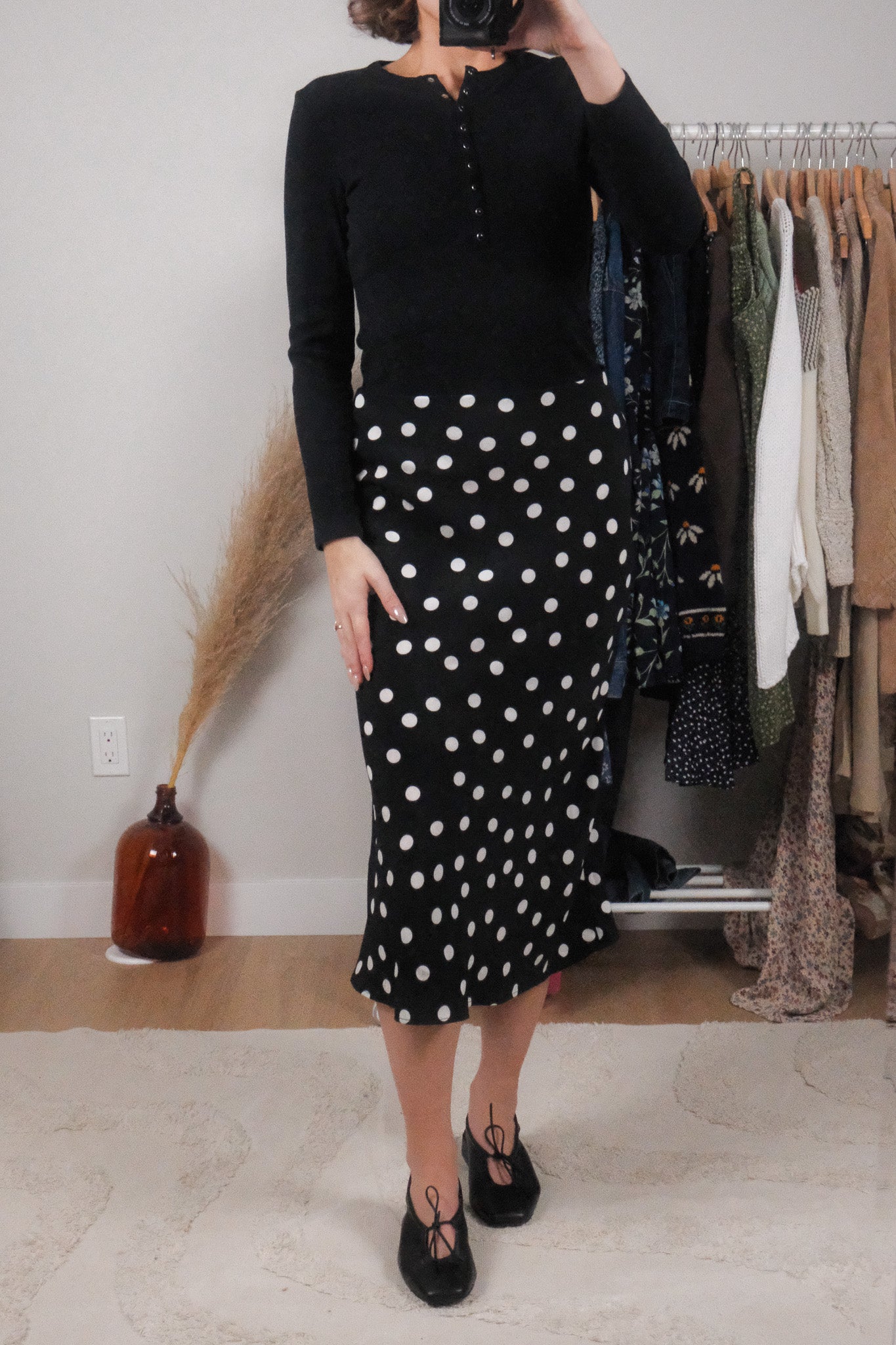 Modern x Polkadot Maxi Skirt (6)