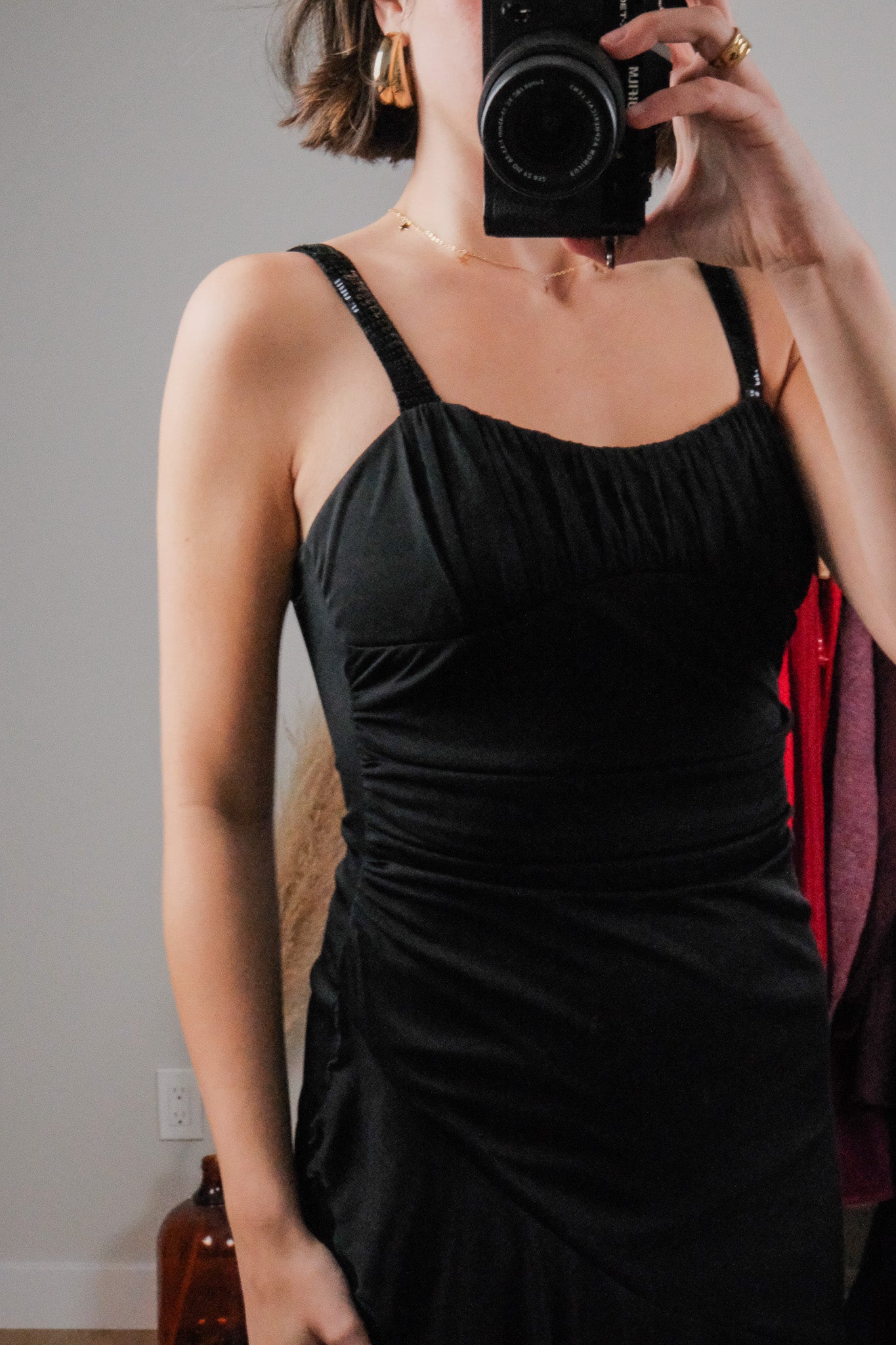 Vintage x Velvet Sequin Strap Mesh Midi Dress (XS/S)