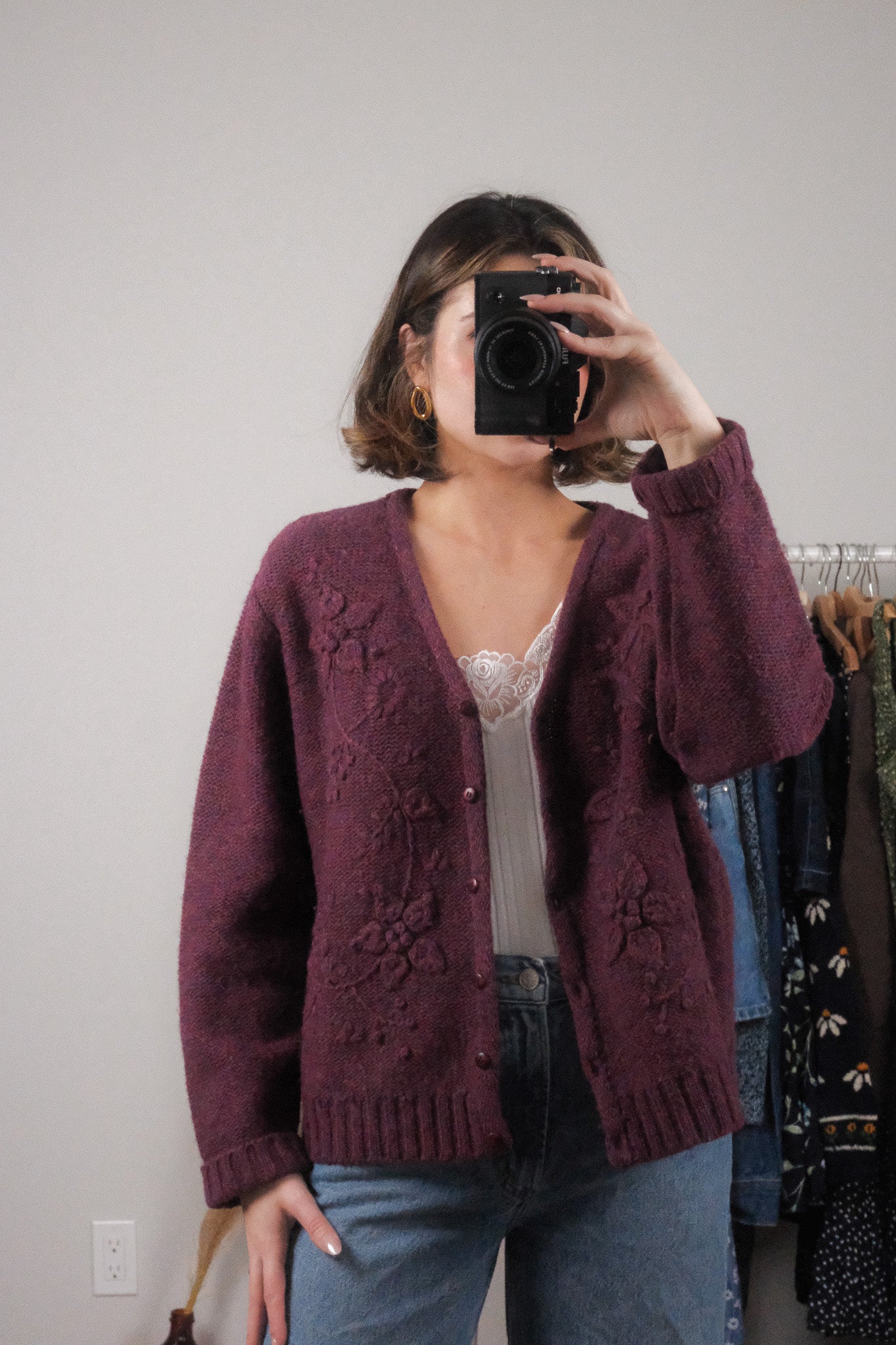 Vintage x Wool Embroidered Cardigan (M/L)