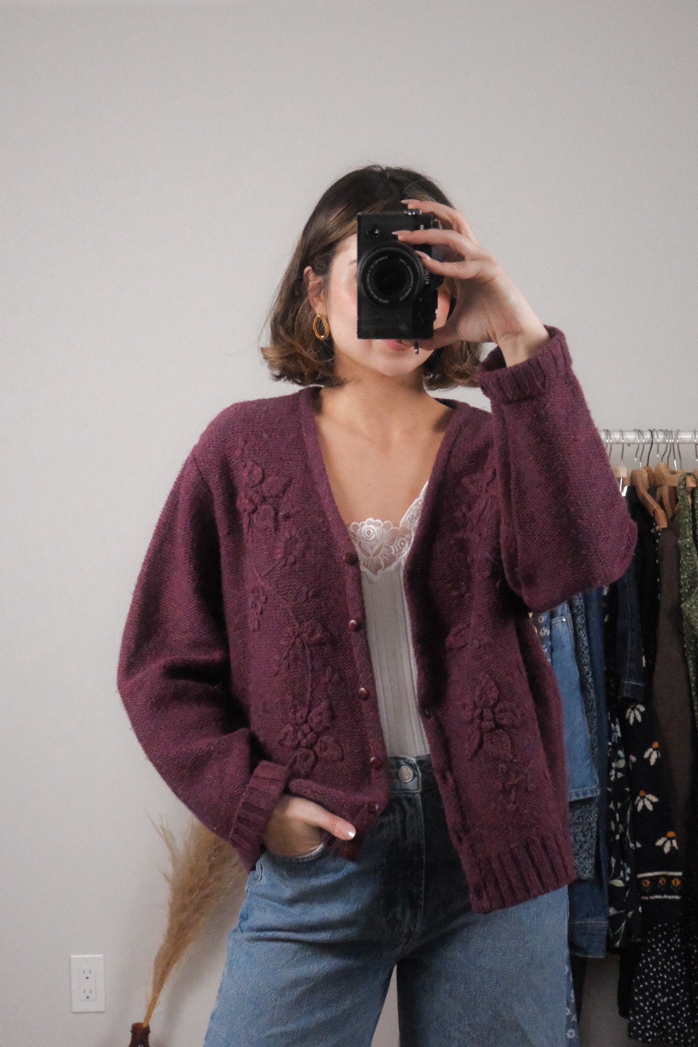 Vintage x Wool Embroidered Cardigan (M/L)